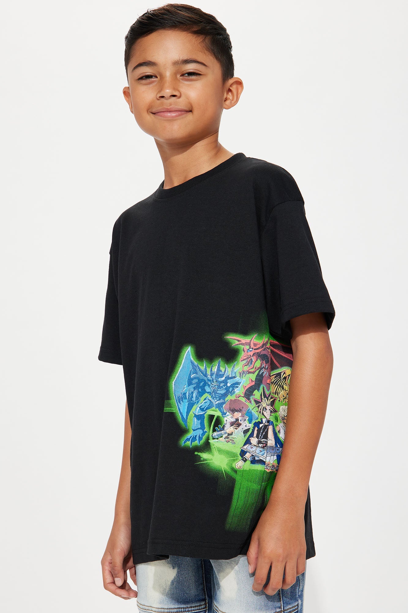 Mini Yugioh Egyptian God Cards Short Sleeve Tee - Black
