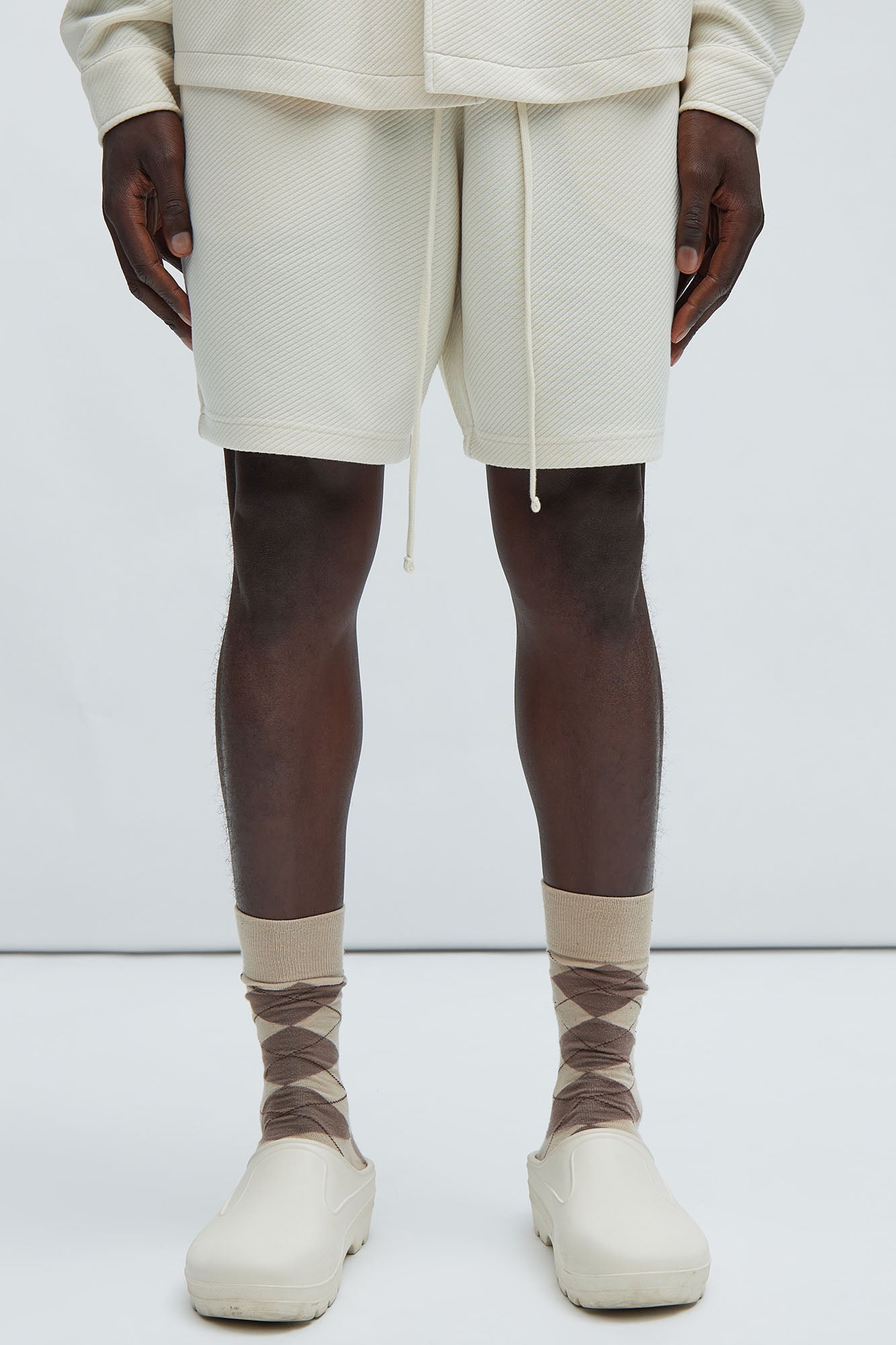 Kina Textured Shorts - Off White