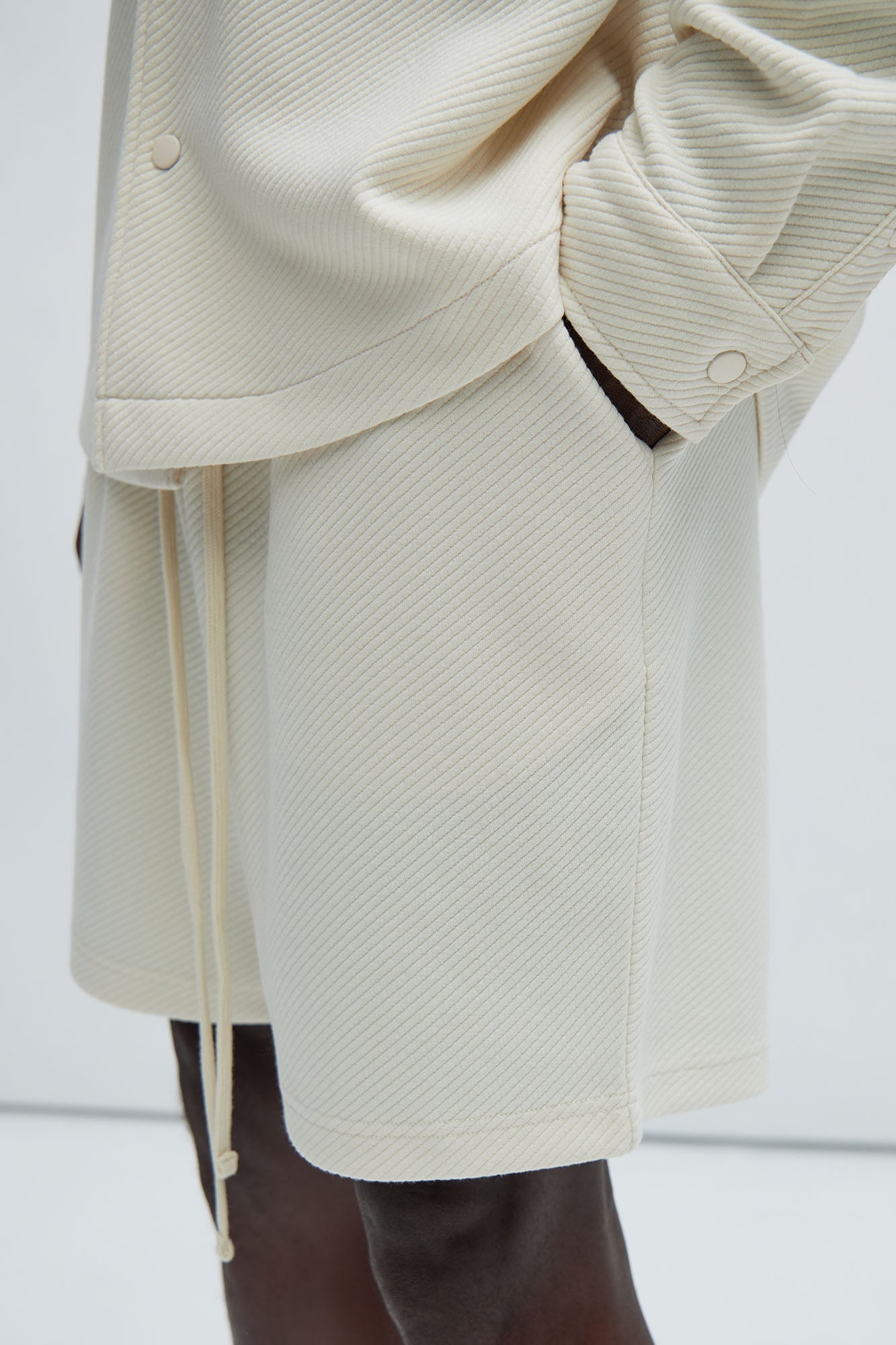 Kina Textured Shorts - Off White