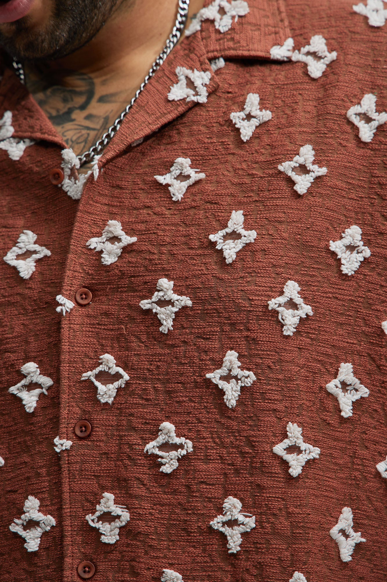 Cropped Starlet Shirt - Brown