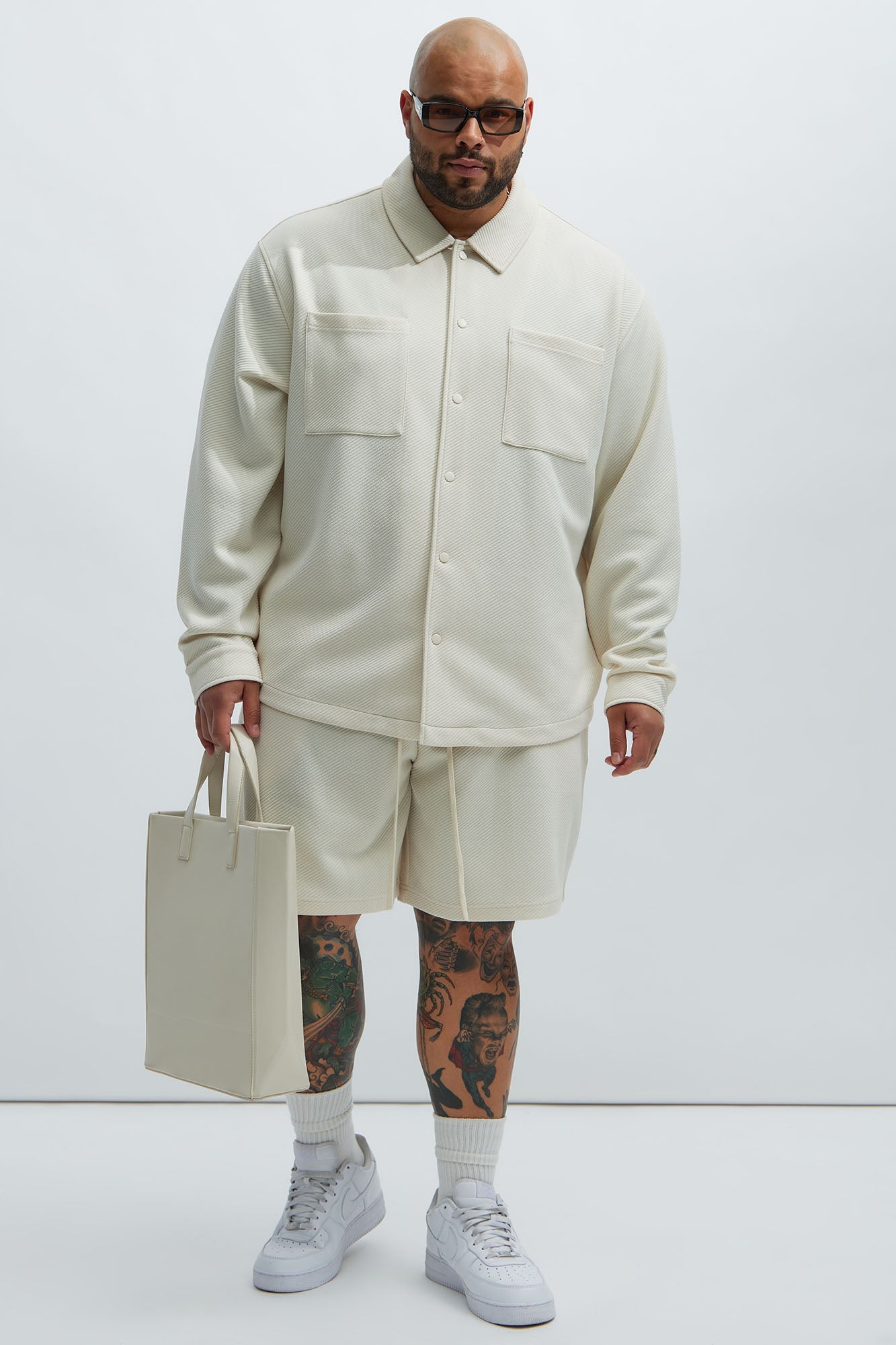 Kina Textured Shorts - Off White
