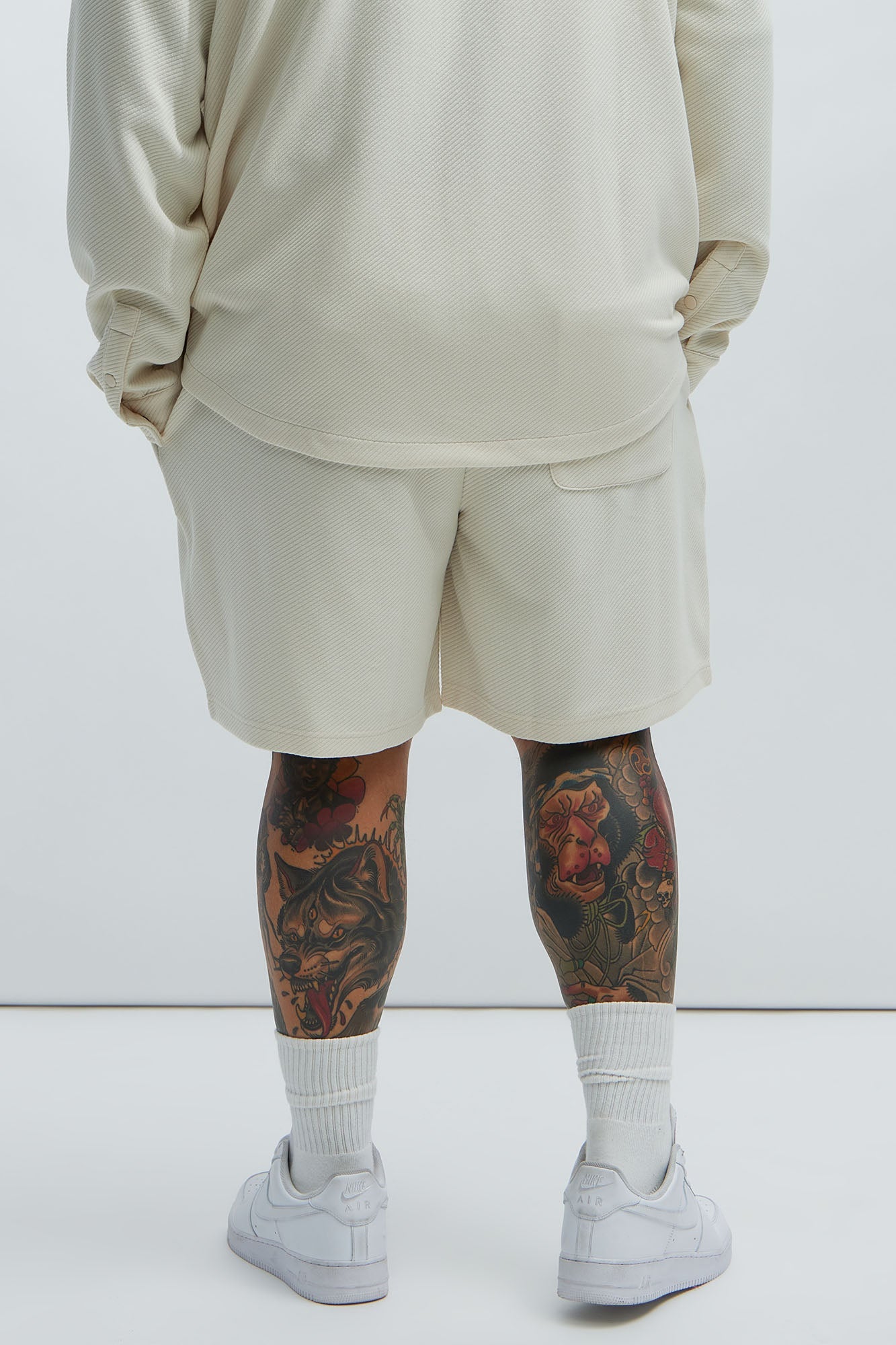 Kina Textured Shorts - Off White