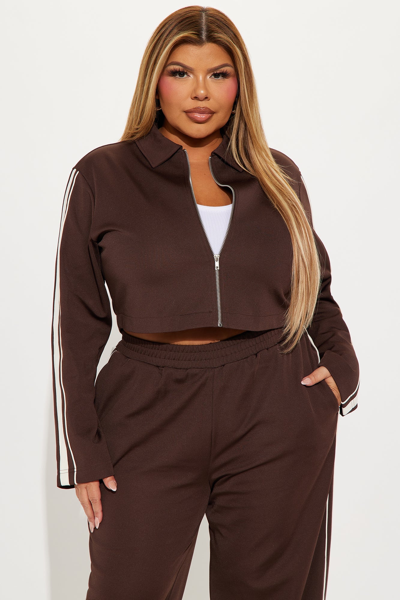 Winning Streak Pant Set - Chocolate