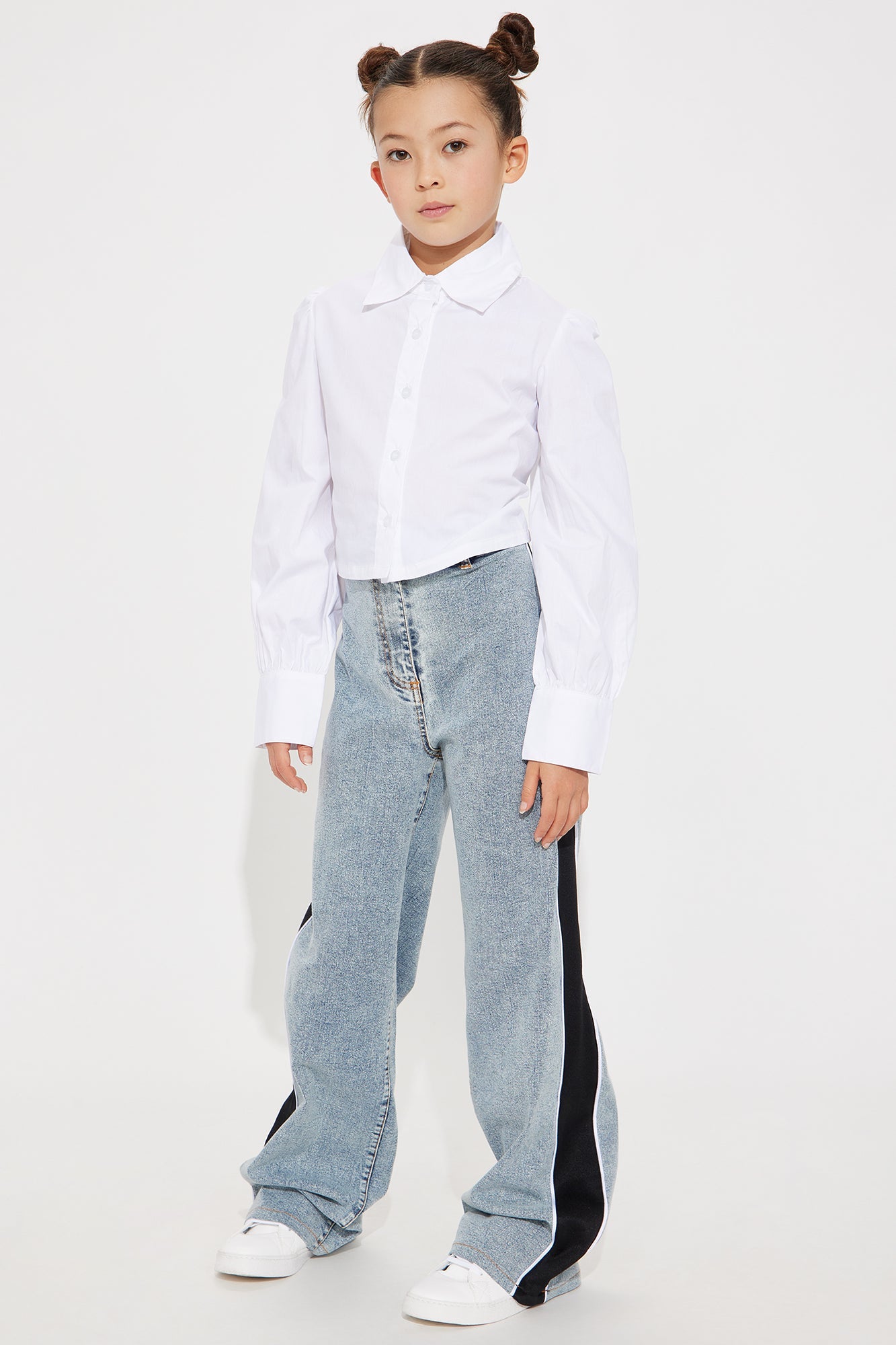 Mini My Next Move Pant Set - Light Wash