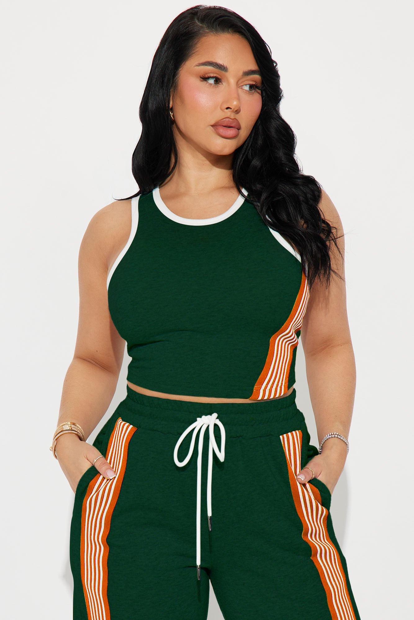 Varsity Babe Pant Set - Hunter