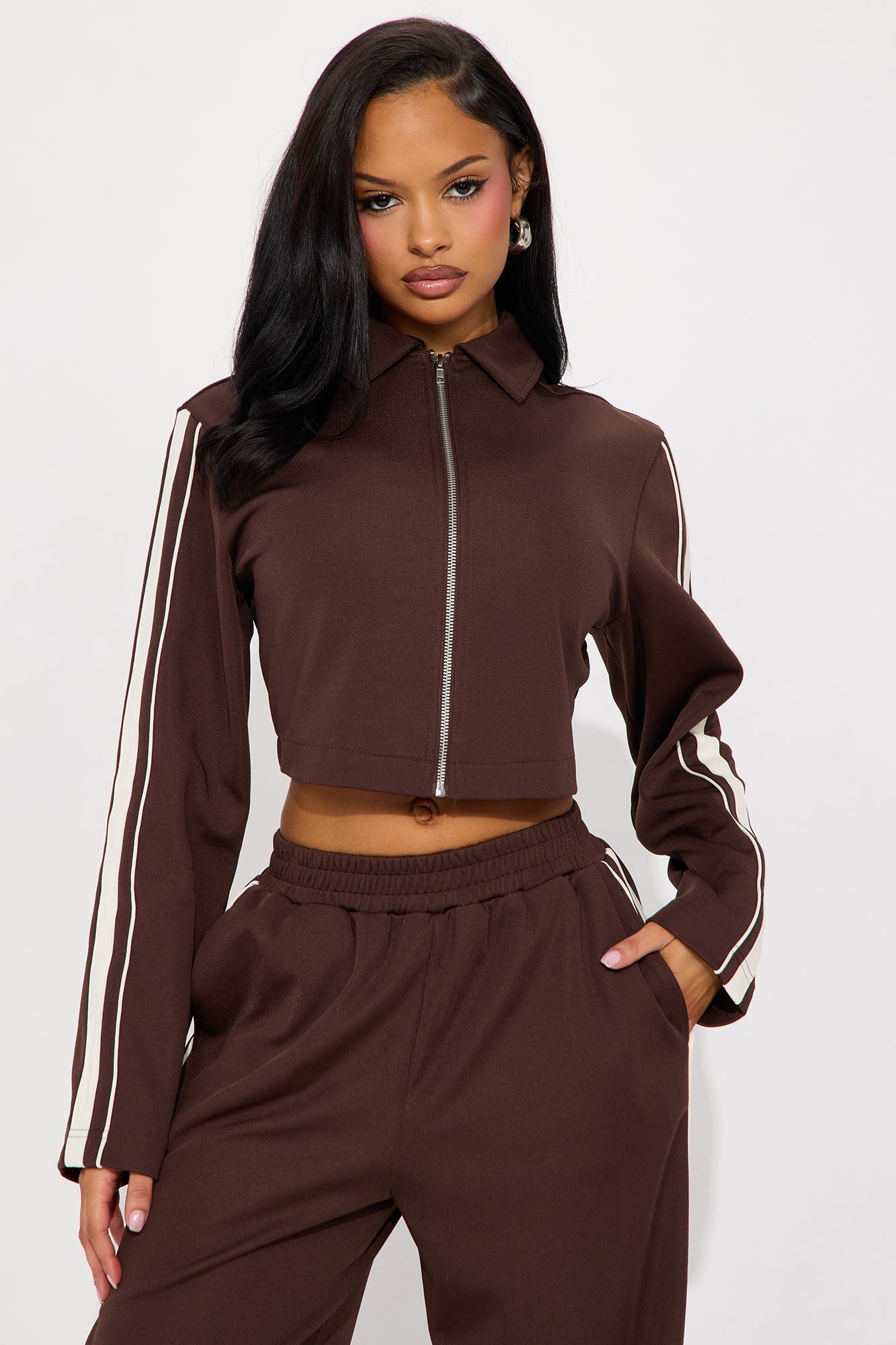 Winning Streak Pant Set - Chocolate