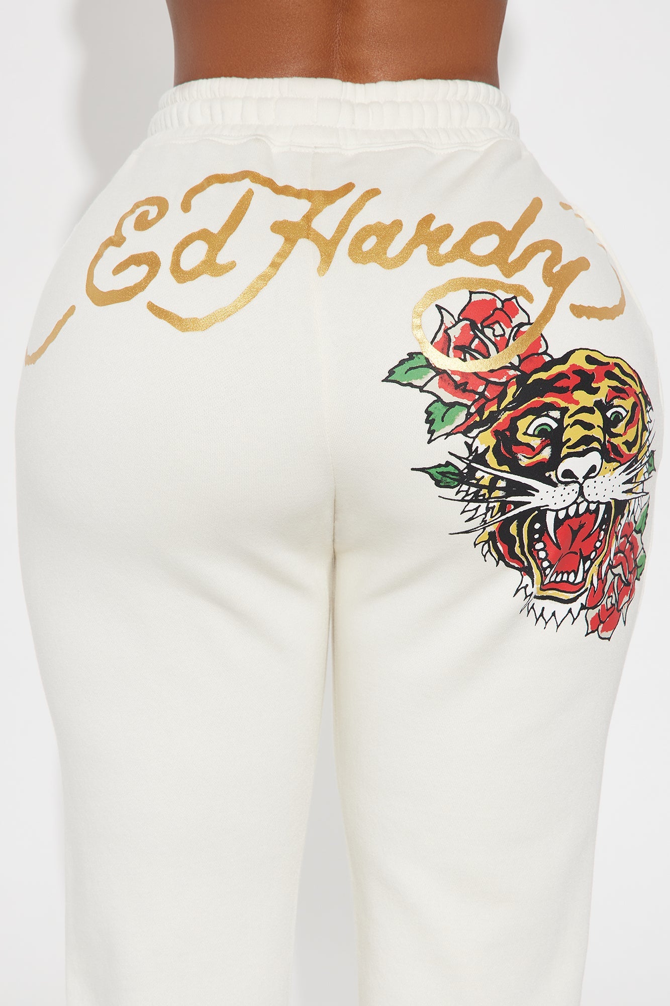 Ed Hardy Retro Tiger Jogger - Ivory