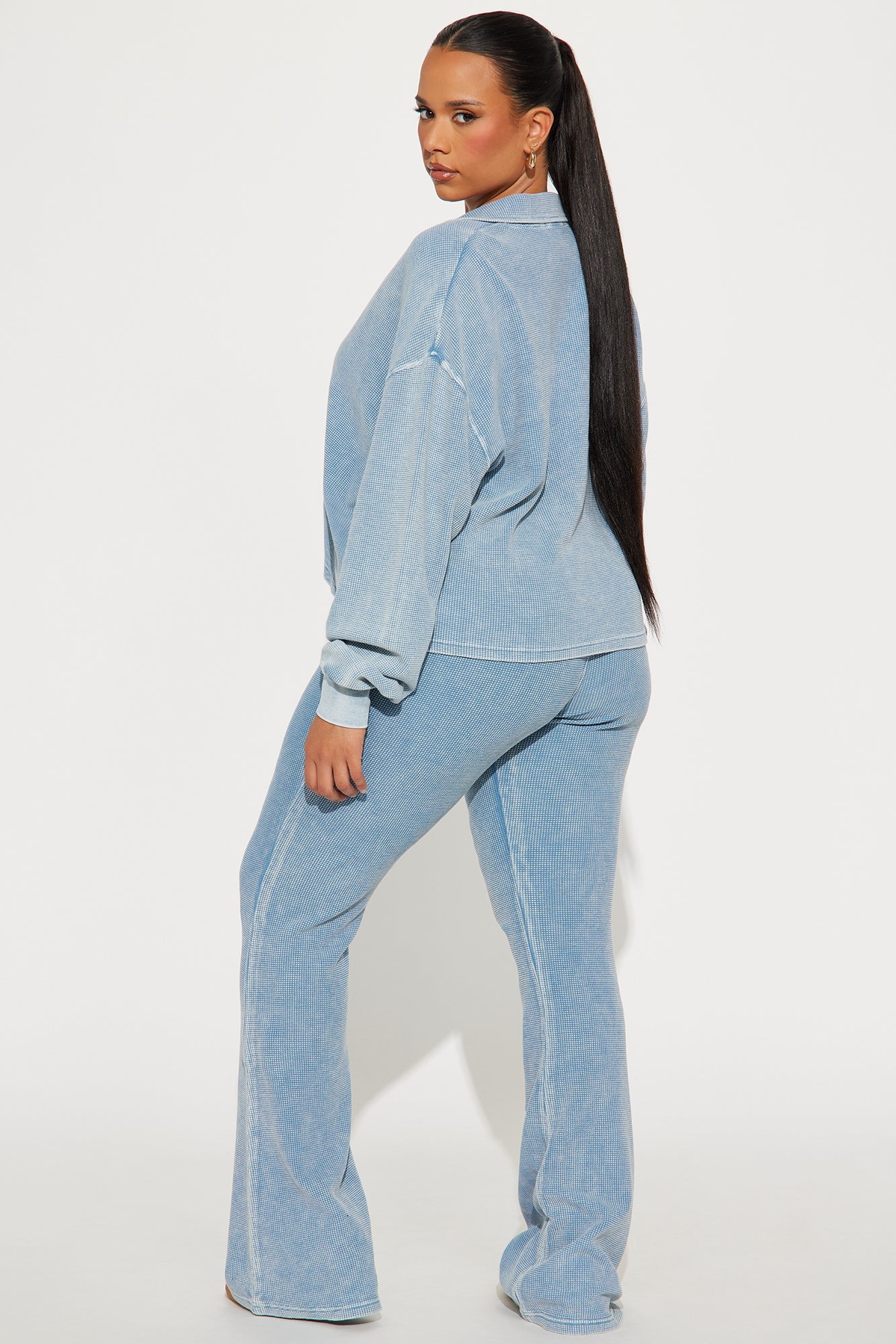 Tanya Cozy Thermal Pant Set - Blue