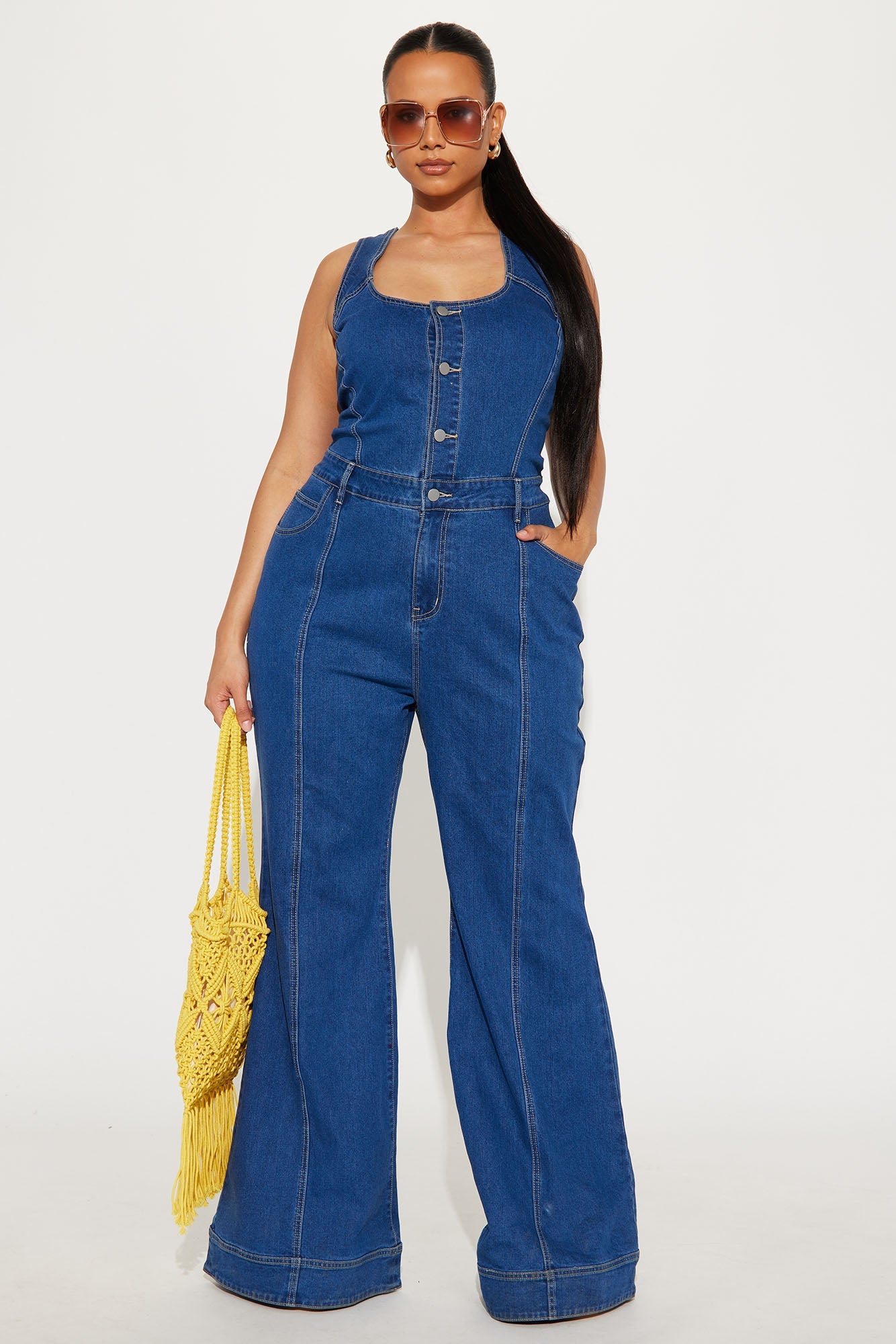 Jane Denim Jumpsuit - Dark Wash