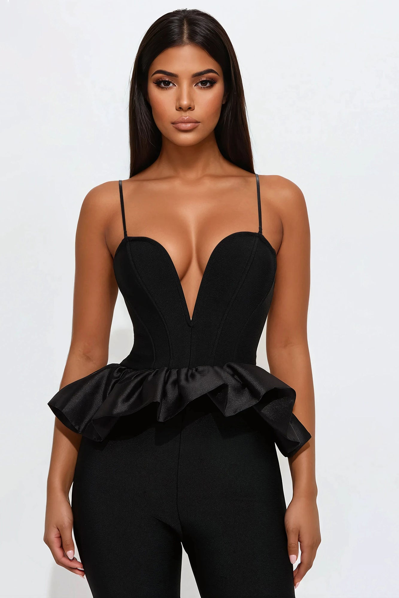 Black Swan Bandage Jumpsuit - Black