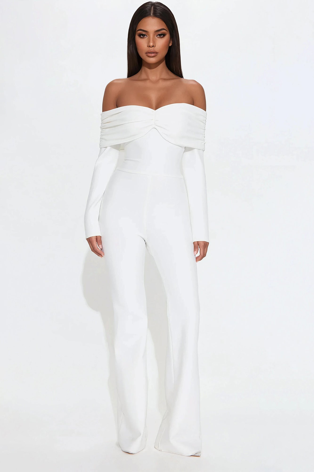 Robin Bandage Jumpsuit - White