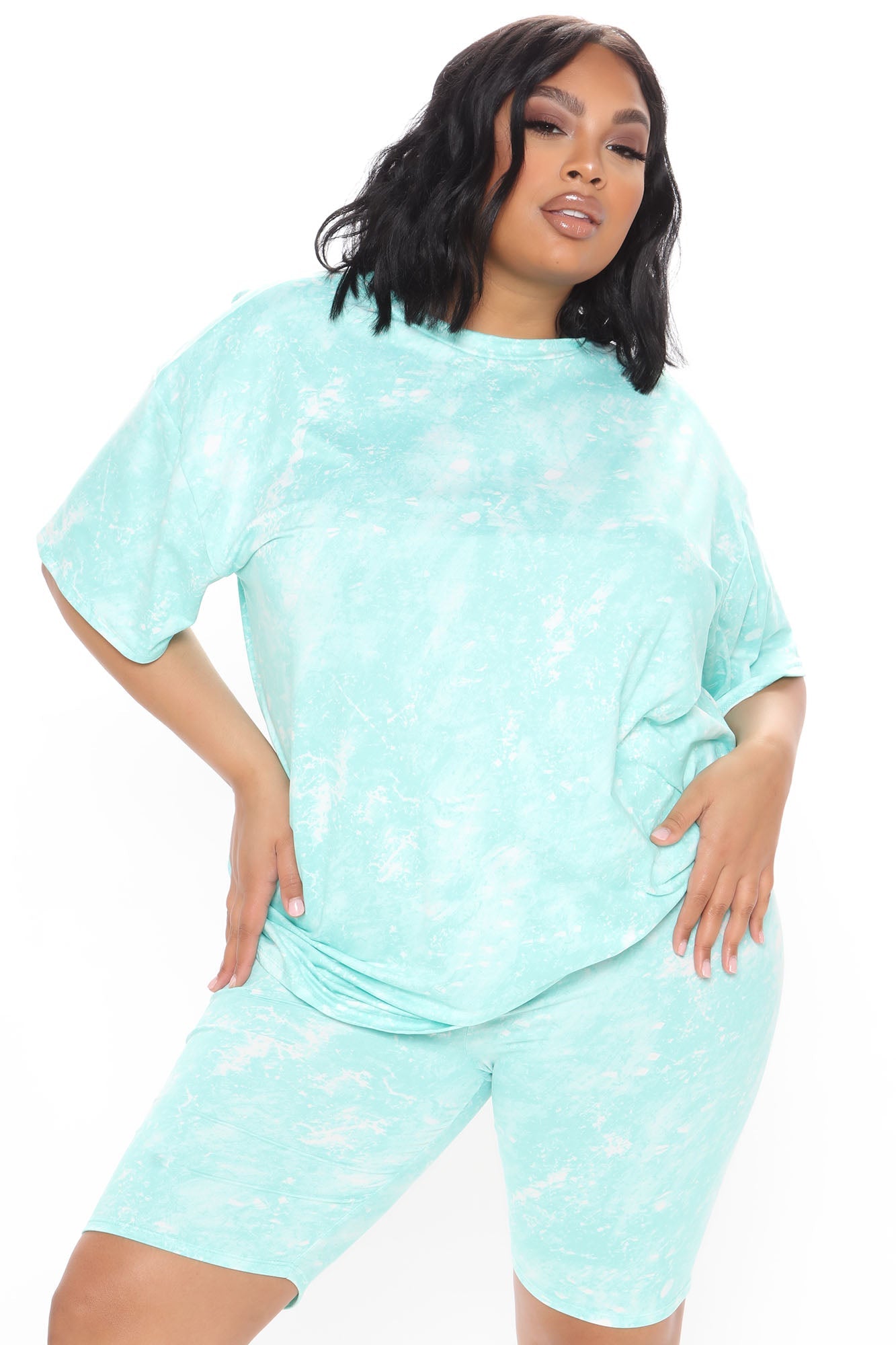 Chelsea Biker Short Set - Mint