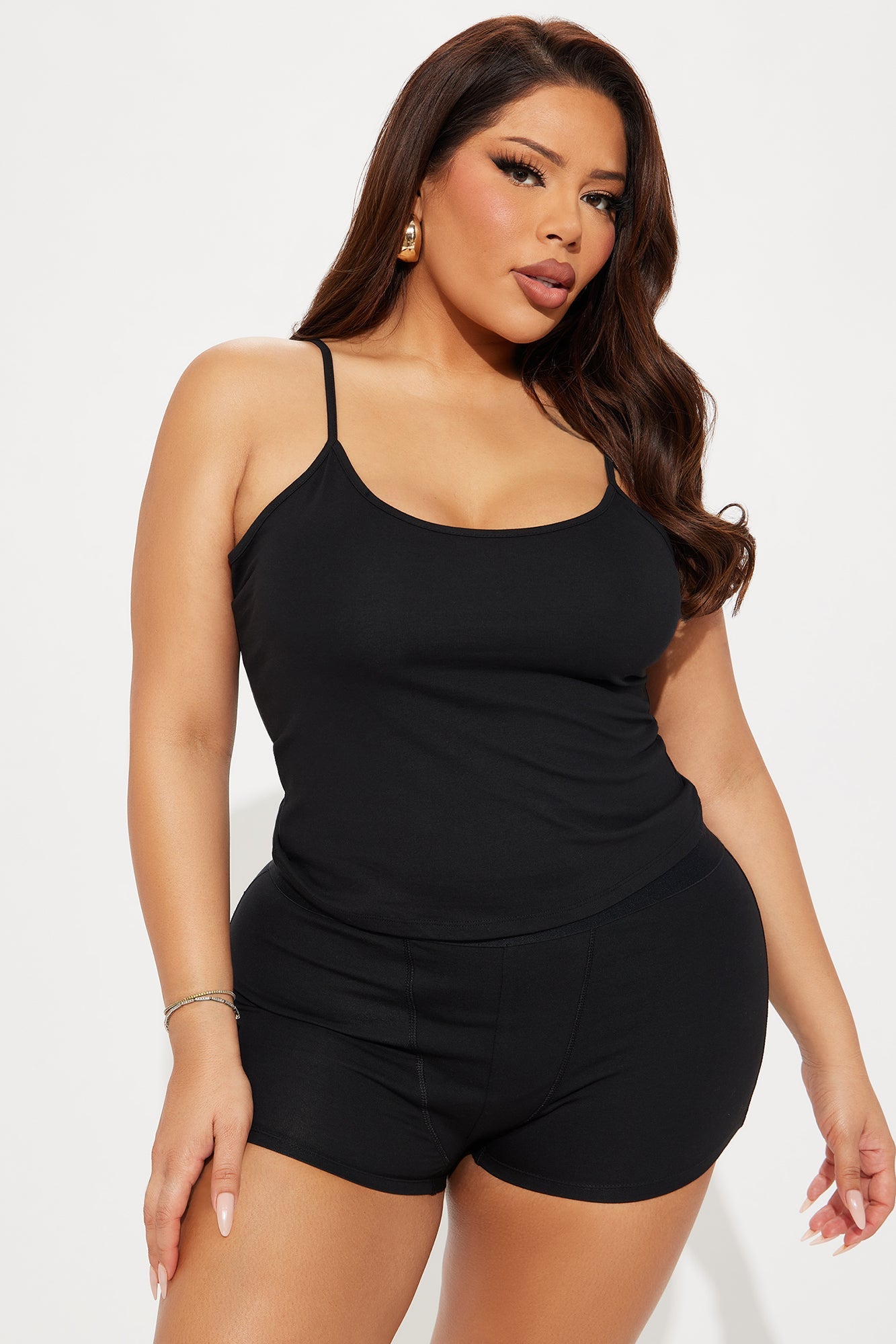 FN Mood PJ Boxer Short Set - Black