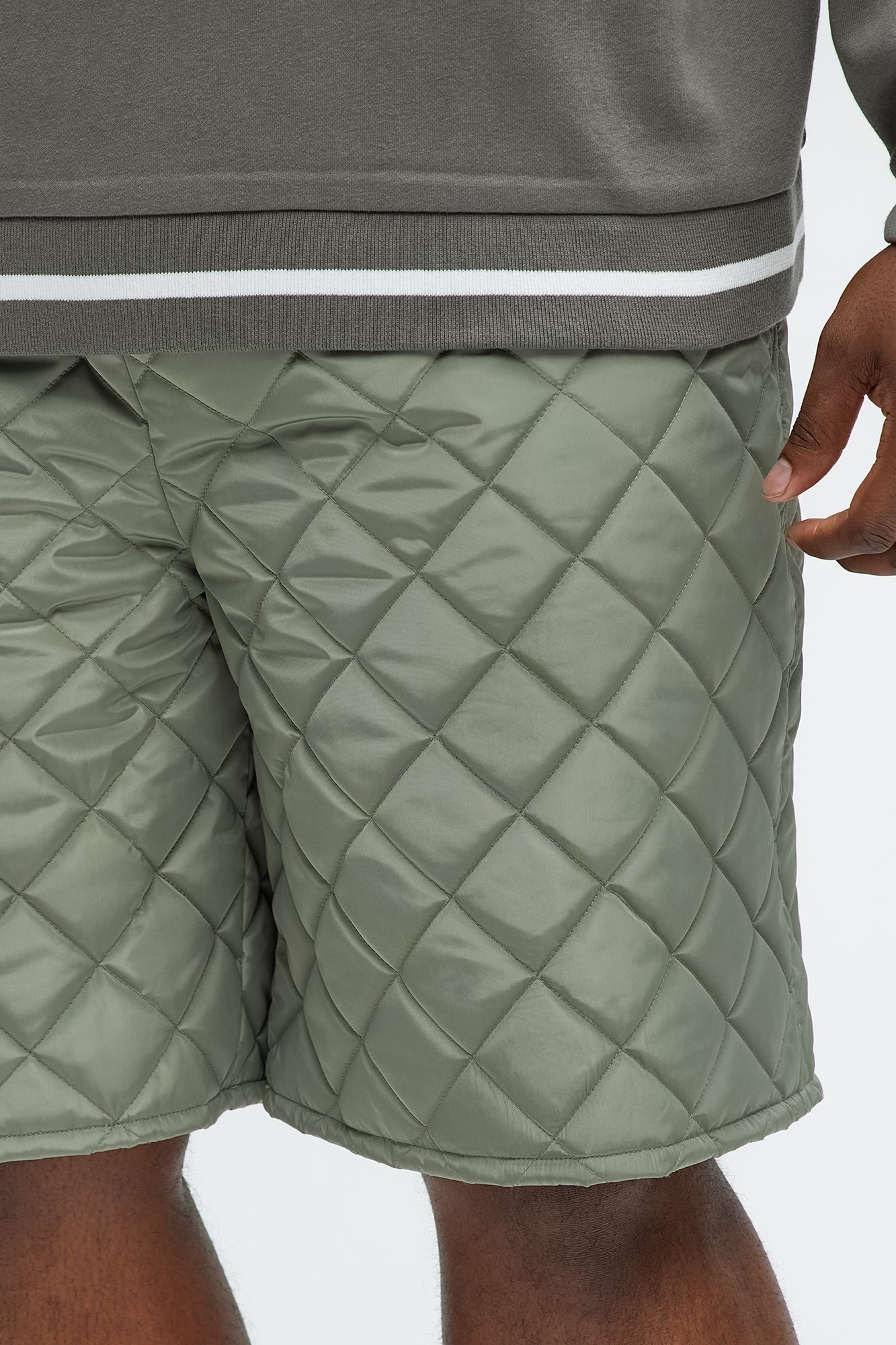 Deebo Quilted Shorts - Olive