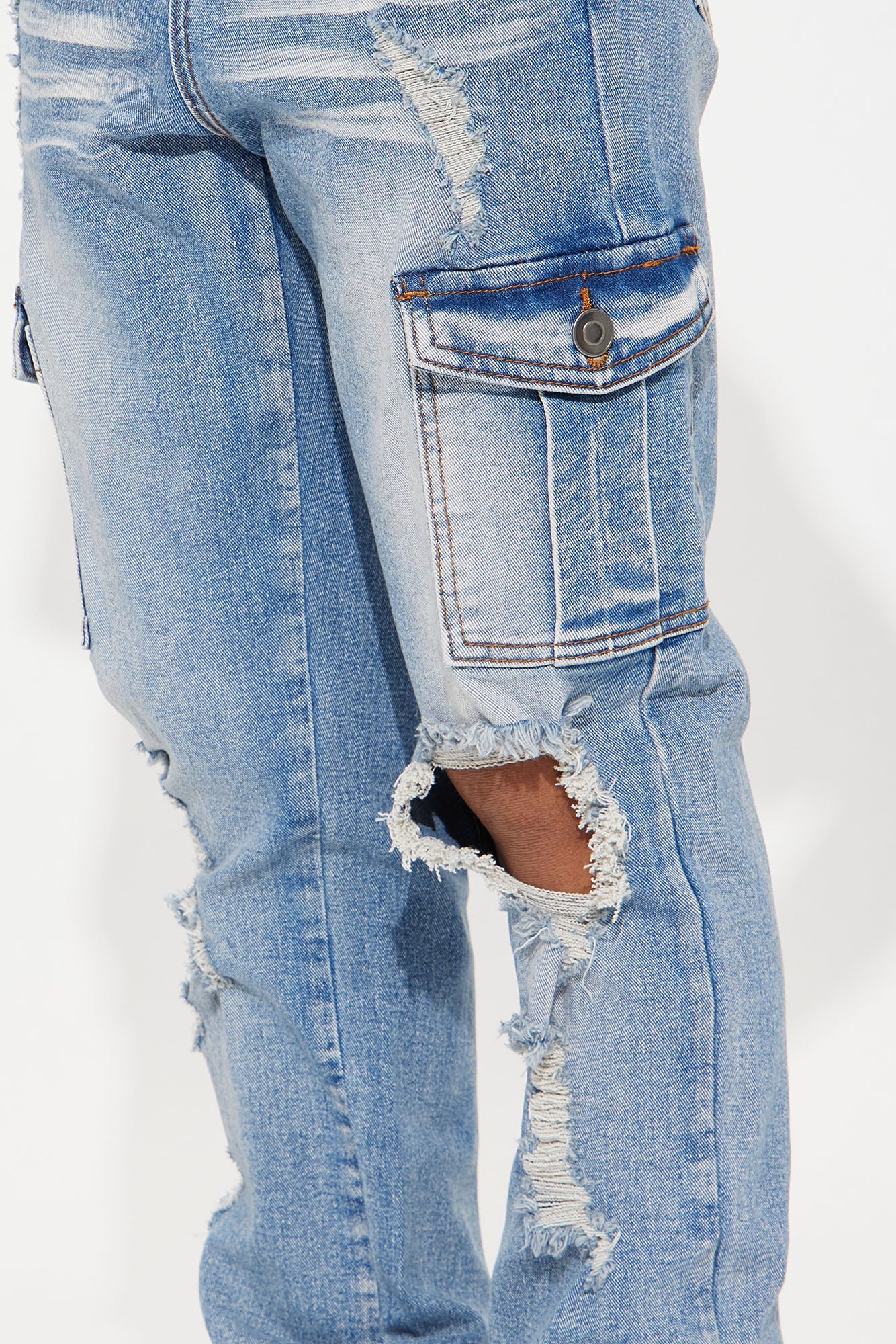Mini Trouser Cargo Jogger - Light Wash