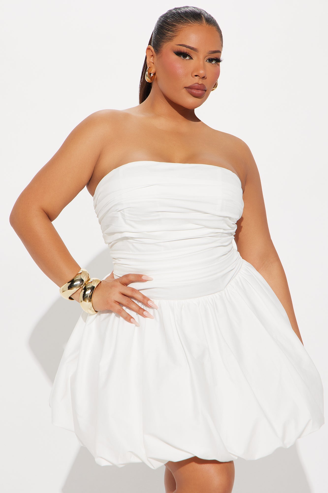 Penny Poplin Mini Dress - White