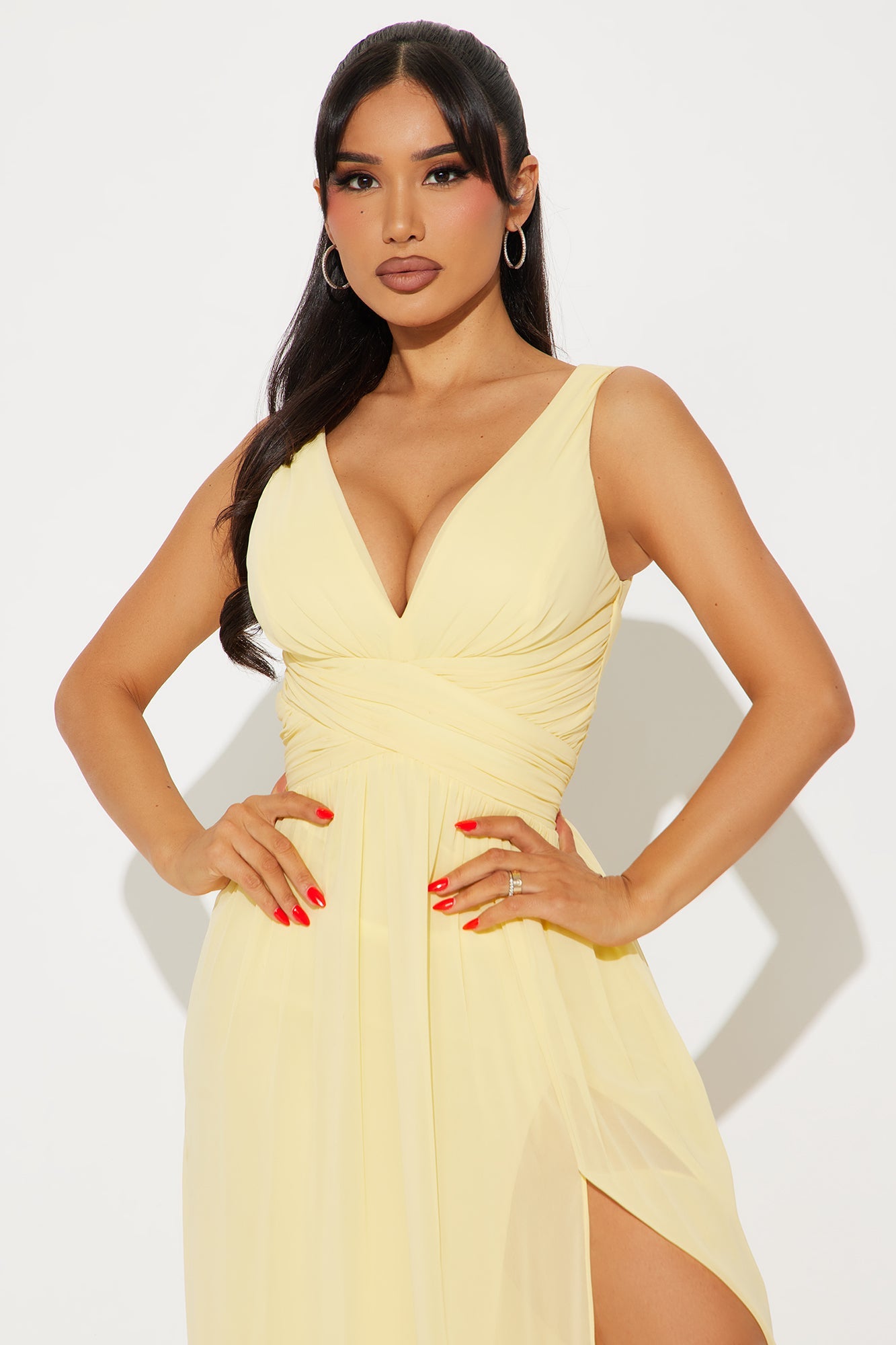 Juliet Chiffon Gown - Butter Yellow