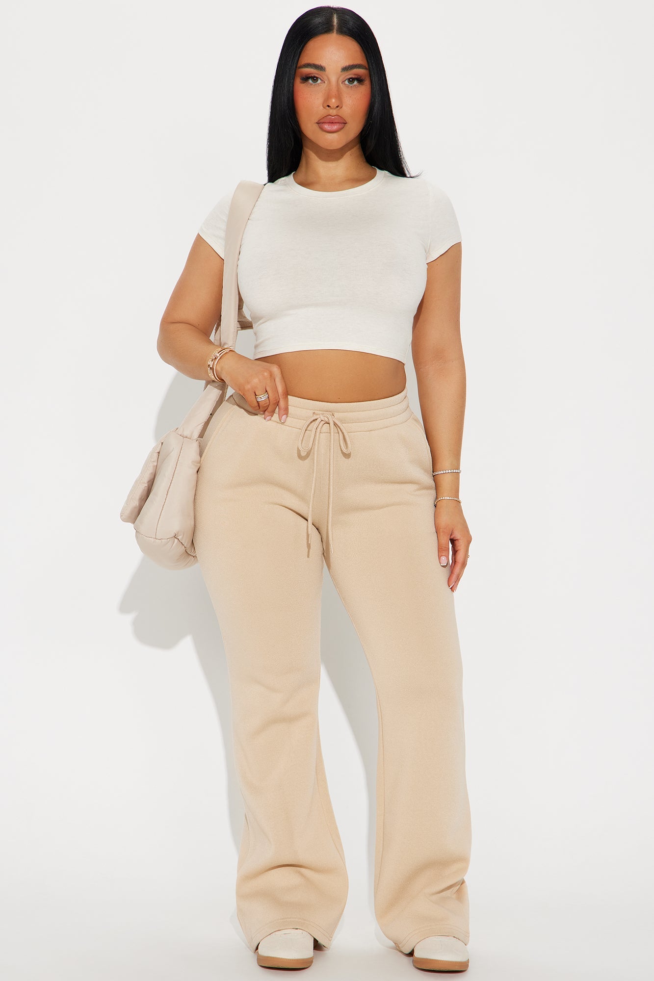 Candice Lounge Flare Pant - Sand