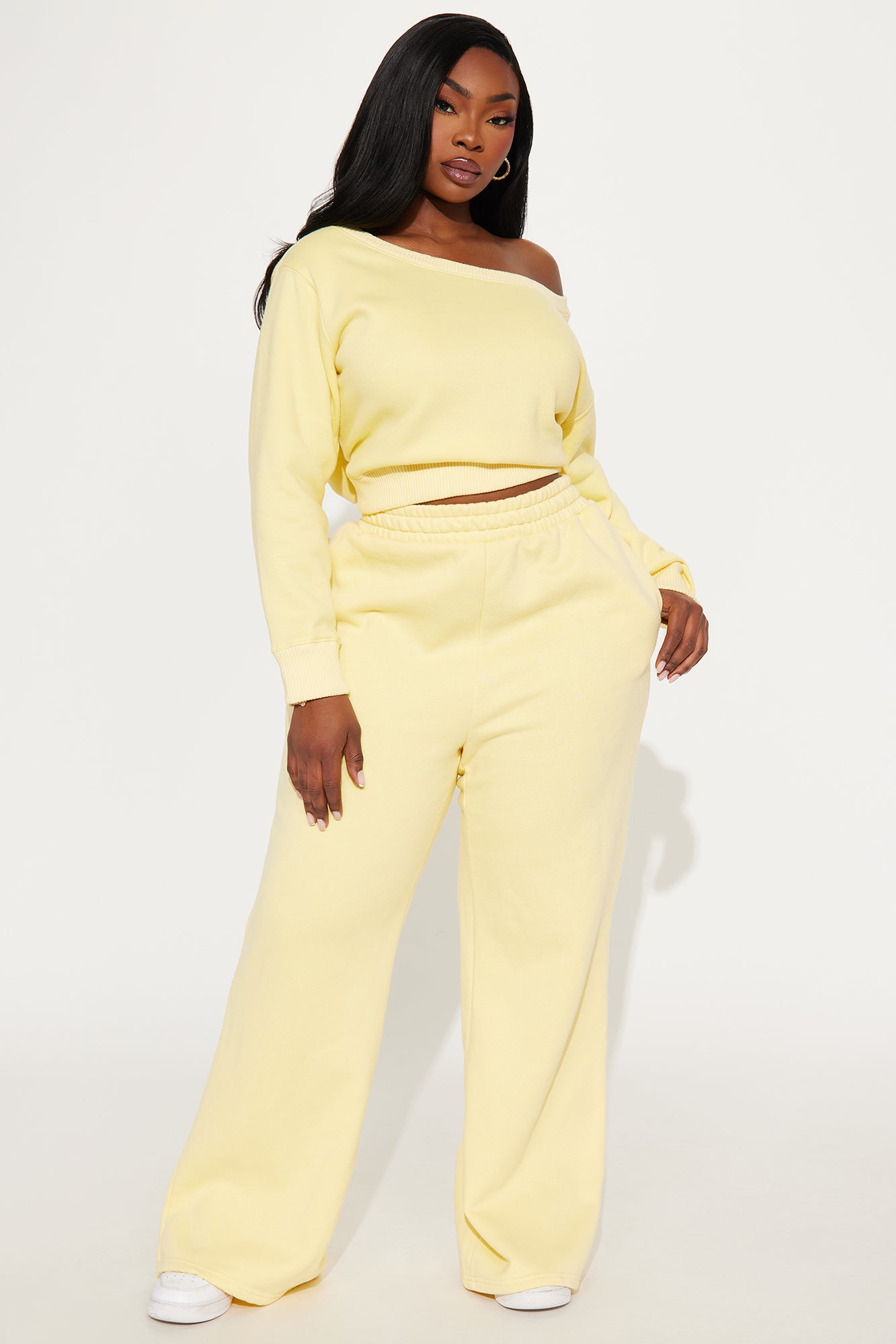 Sammie Fleece Pant Set - Yellow