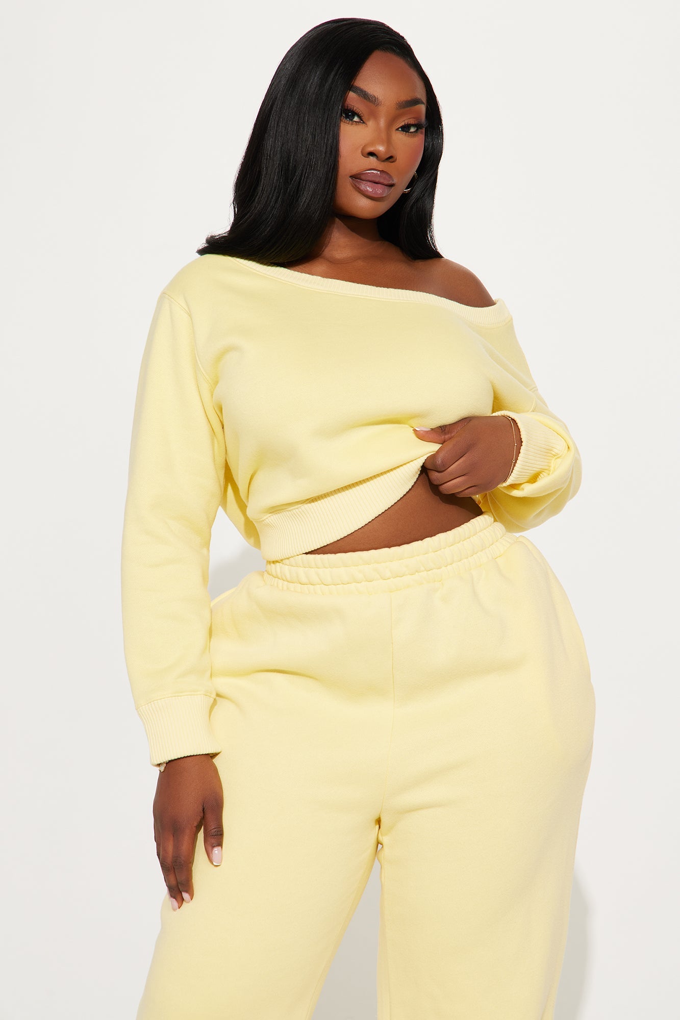 Sammie Fleece Pant Set - Yellow