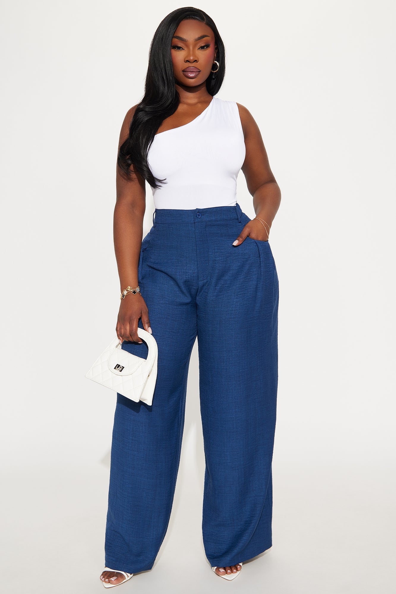 Matson Wide Leg Trouser - Navy
