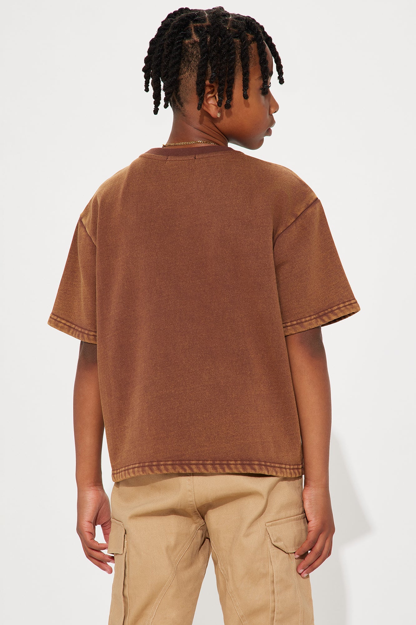 Mini Kyle Oversized Tee - Dark Brown