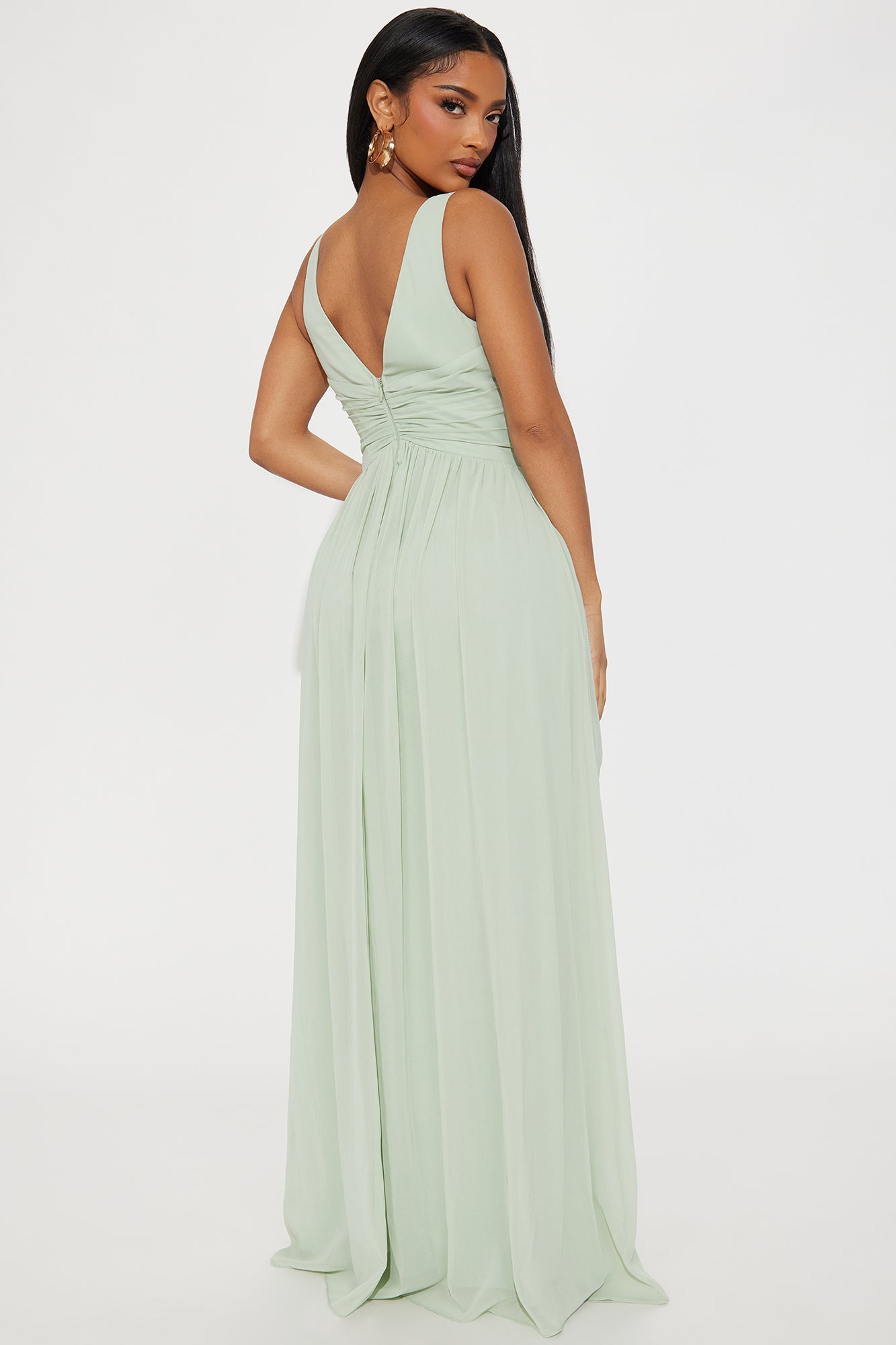Juliet Chiffon Gown - Sage