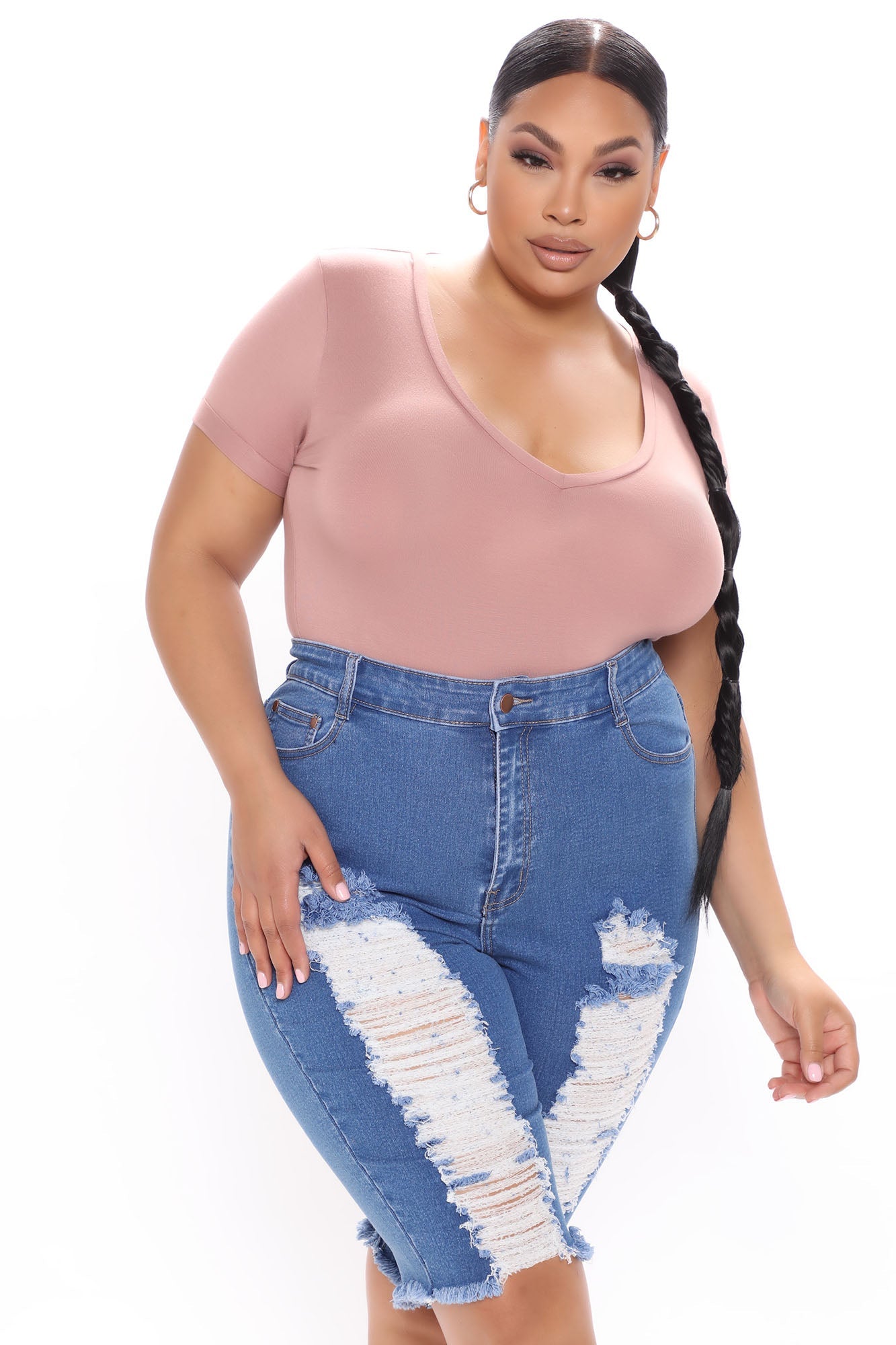 Favorite Tee Bodysuit - Pale Mauve