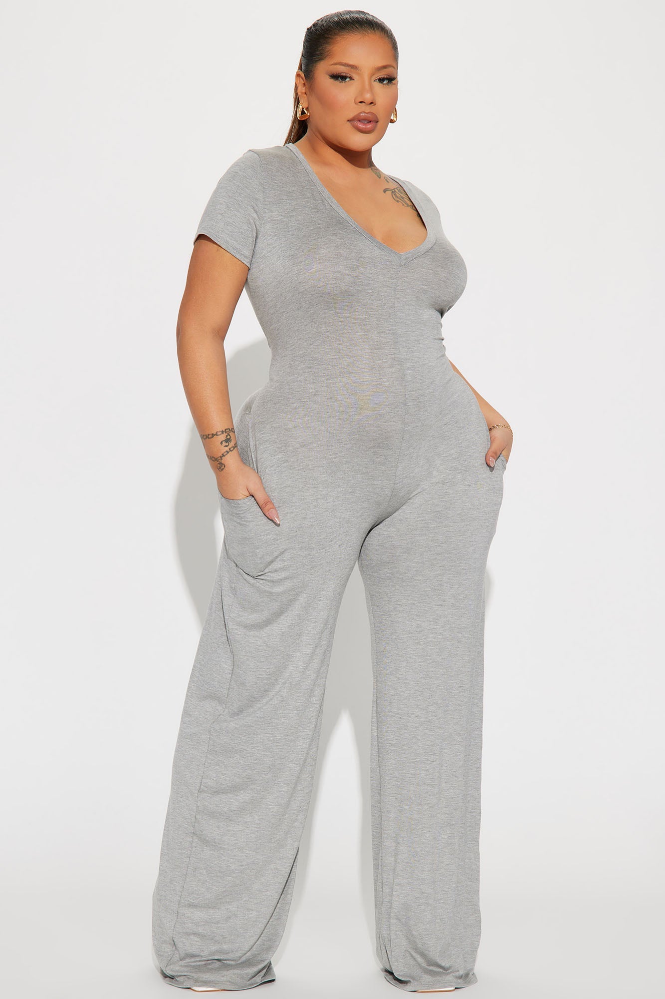 Perfect Weekend Jumpsuit - Heather Grey