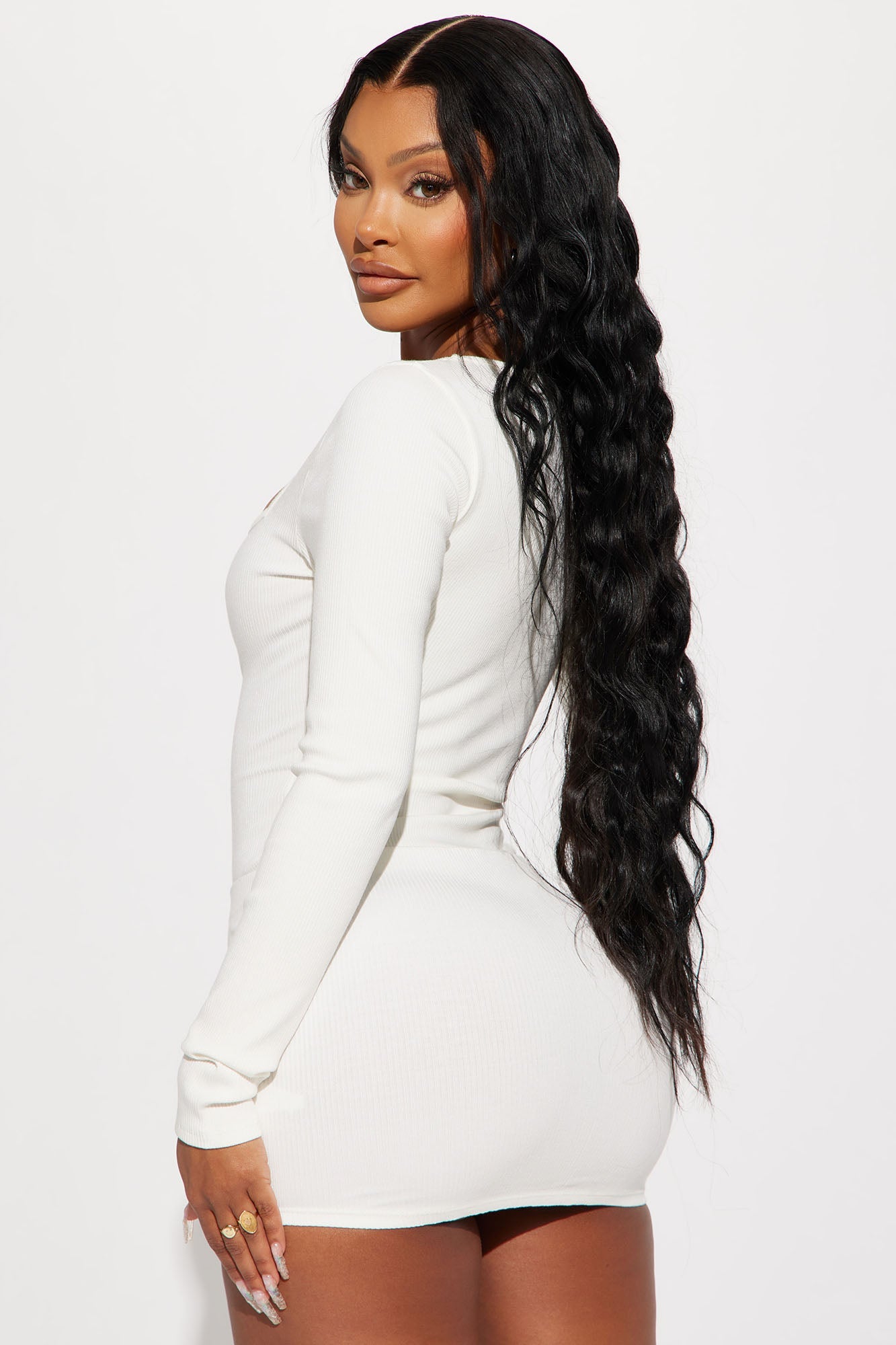 Arianna Snatched Bodysuit - Off White