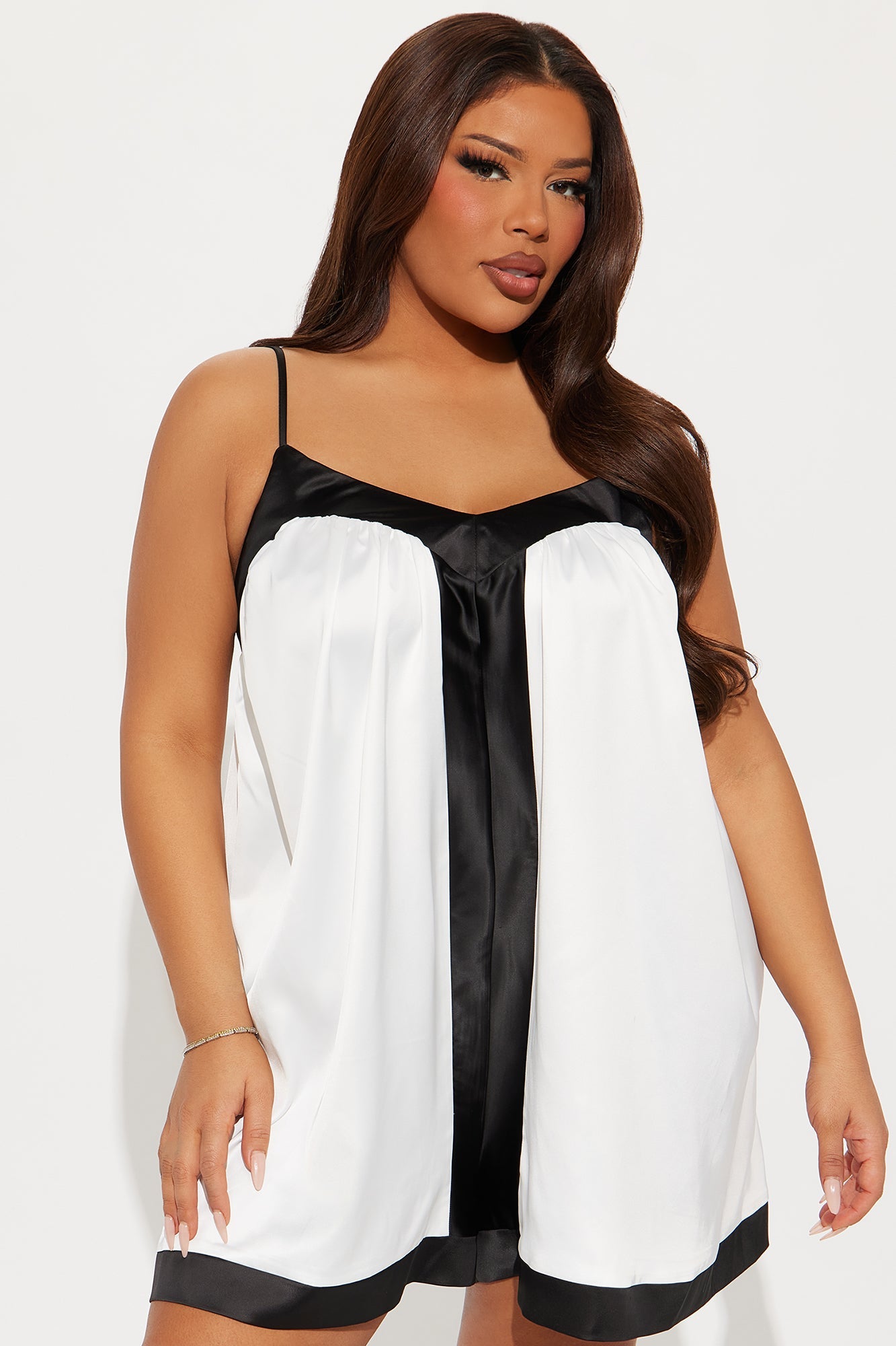 Make No Mistake Satin Romper - White