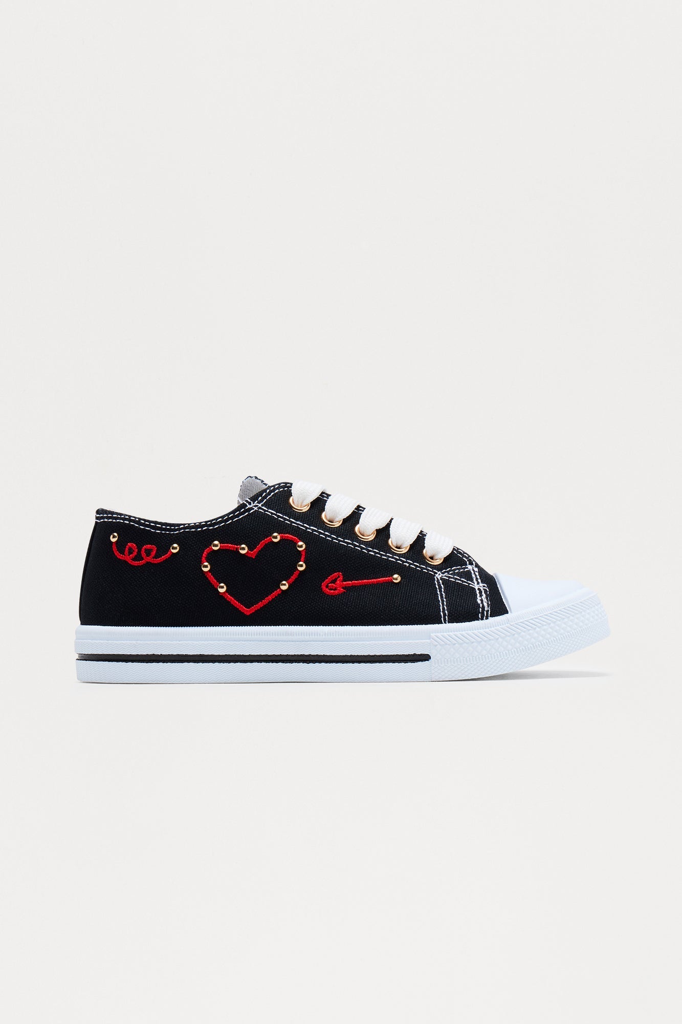 Mini Struck My Heart Sneaker - Black