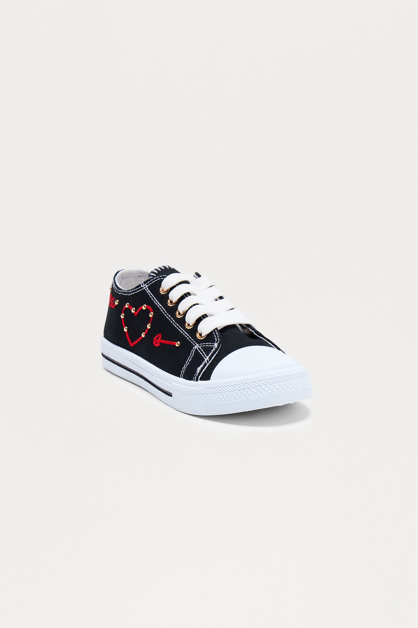 Mini Struck My Heart Sneaker - Black