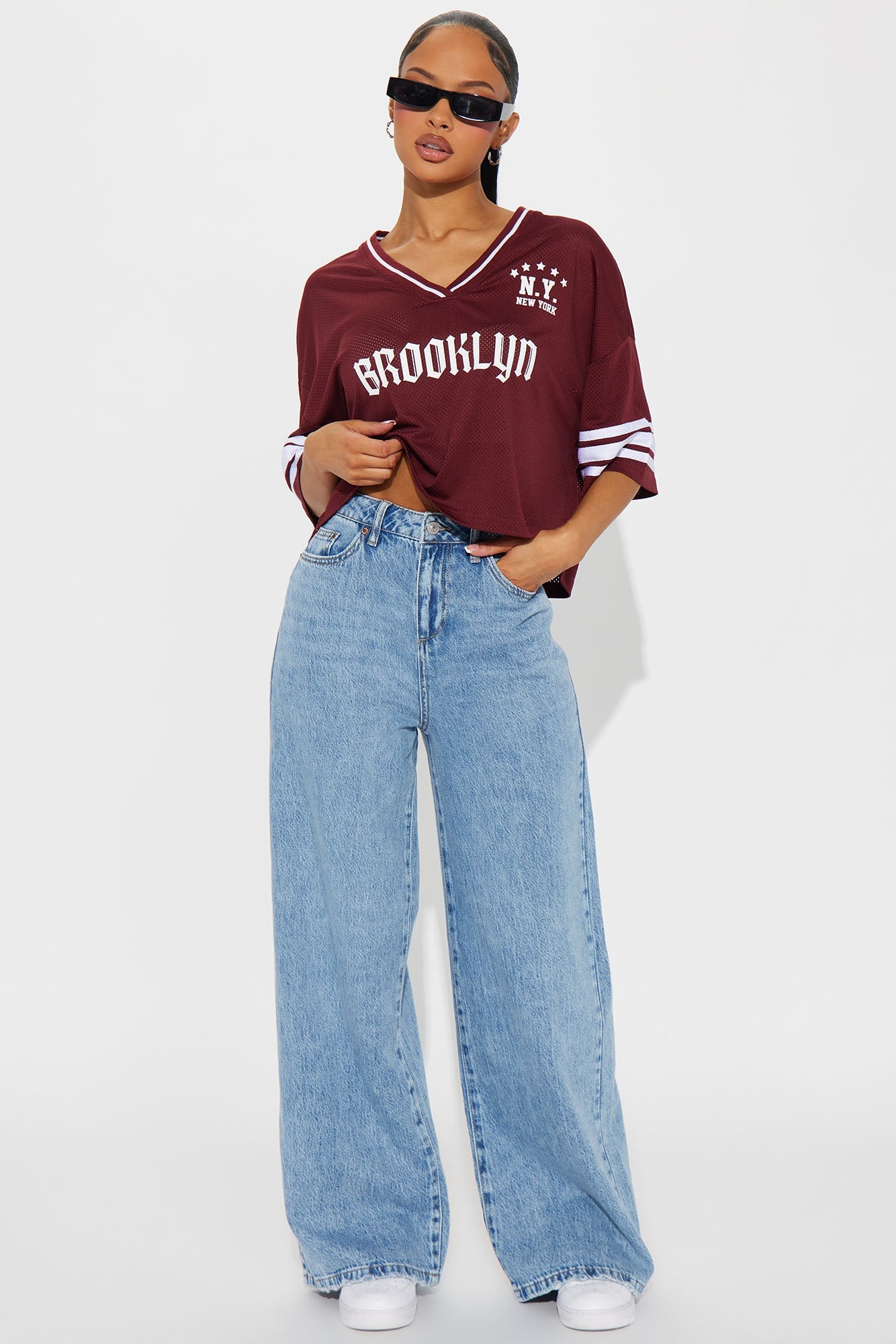 Solange Baggy Wide Leg Jeans - Light Wash