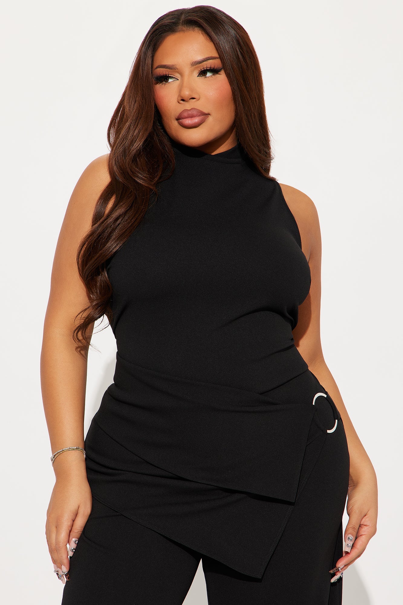 Valeria Wide Leg Jumpsuit - Black
