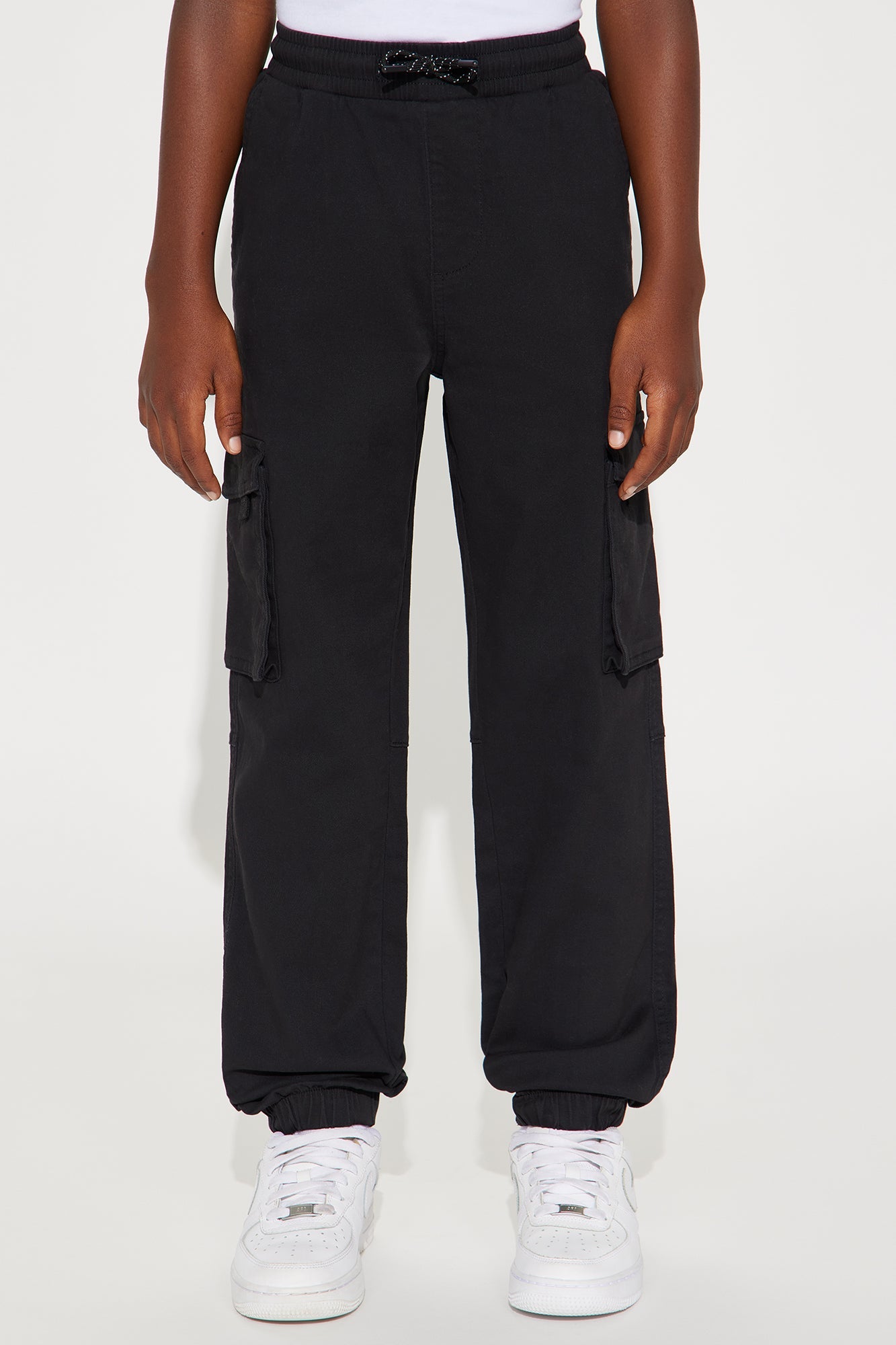 Mini Power And Strength Cargo Jogger Twill Pant - Black