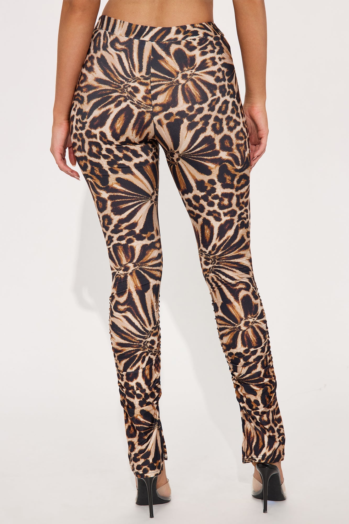 Are You Interested Stacked Pant - Brown/combo