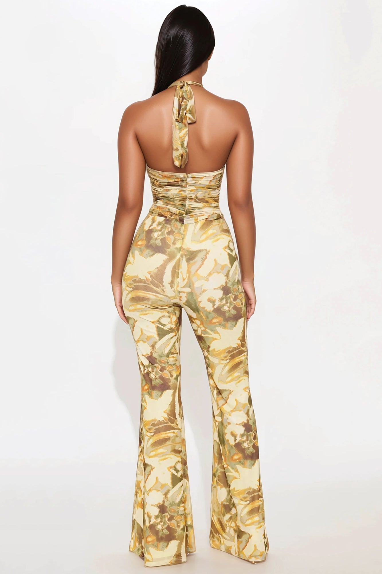 Drive You Wild Mesh Jumpsuit - Cream/combo