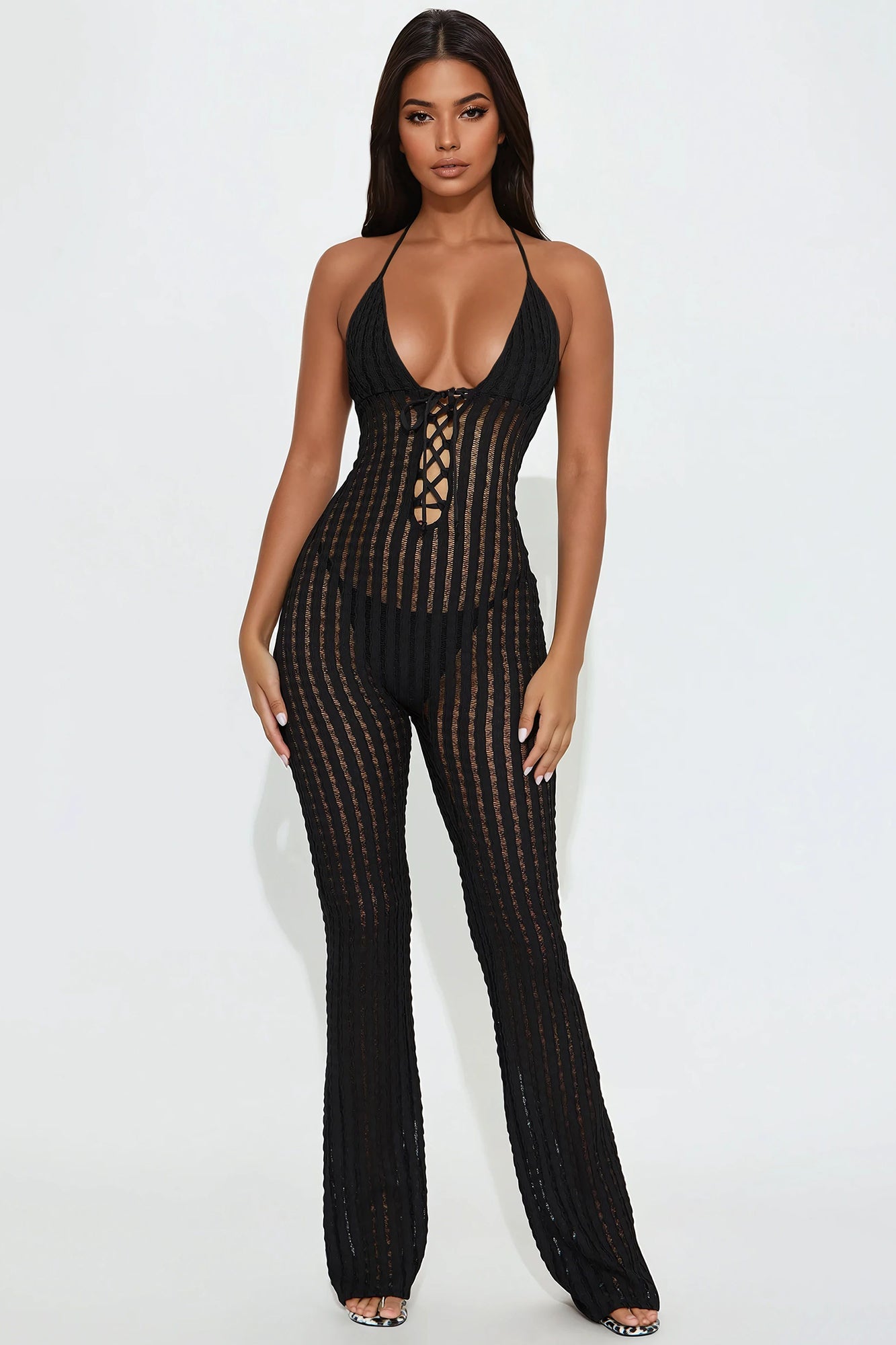Tamarama Crochet Lace Jumpsuit - Black