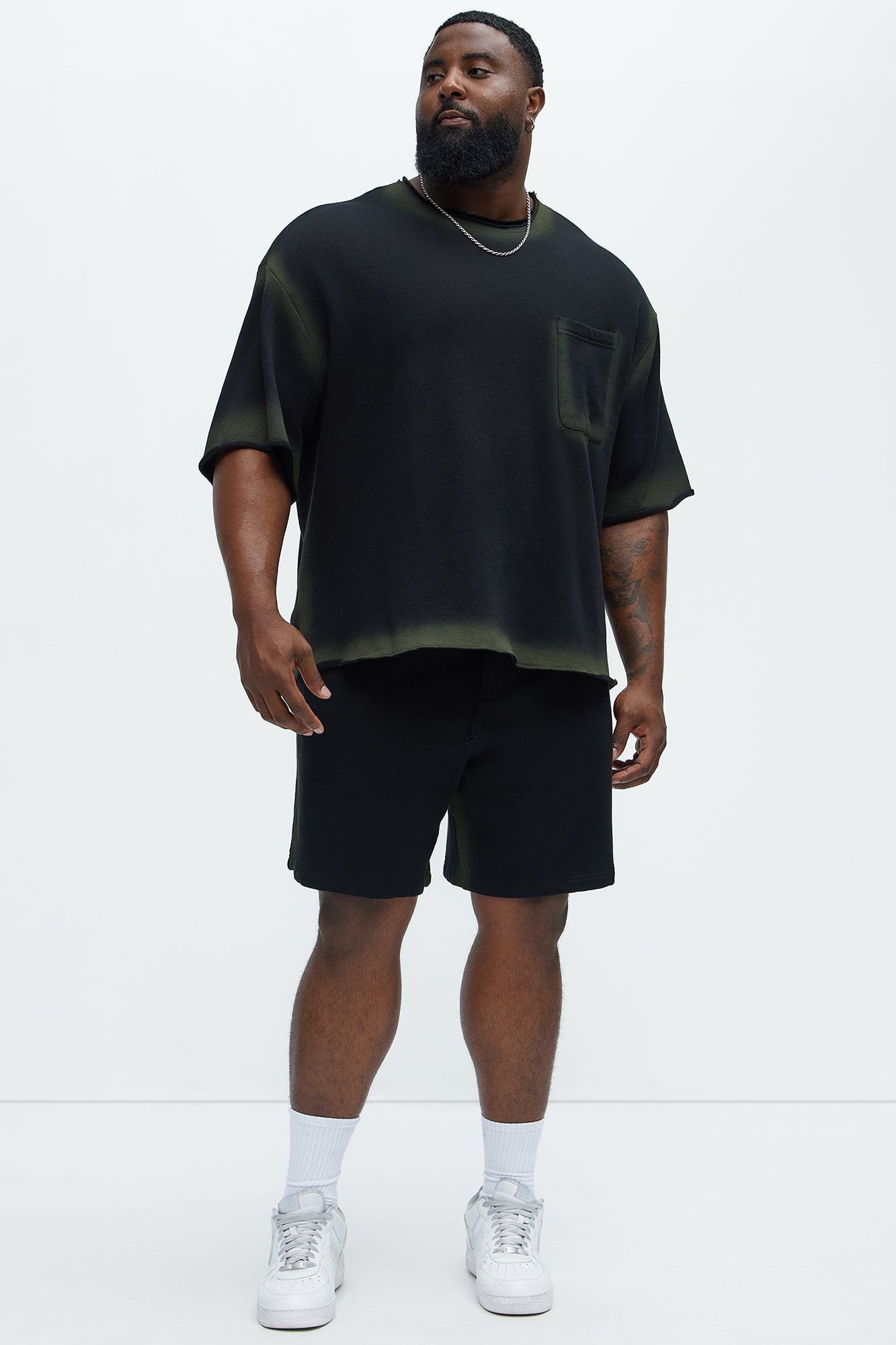 Tyson Blurred Lines Relaxed Shorts - Black