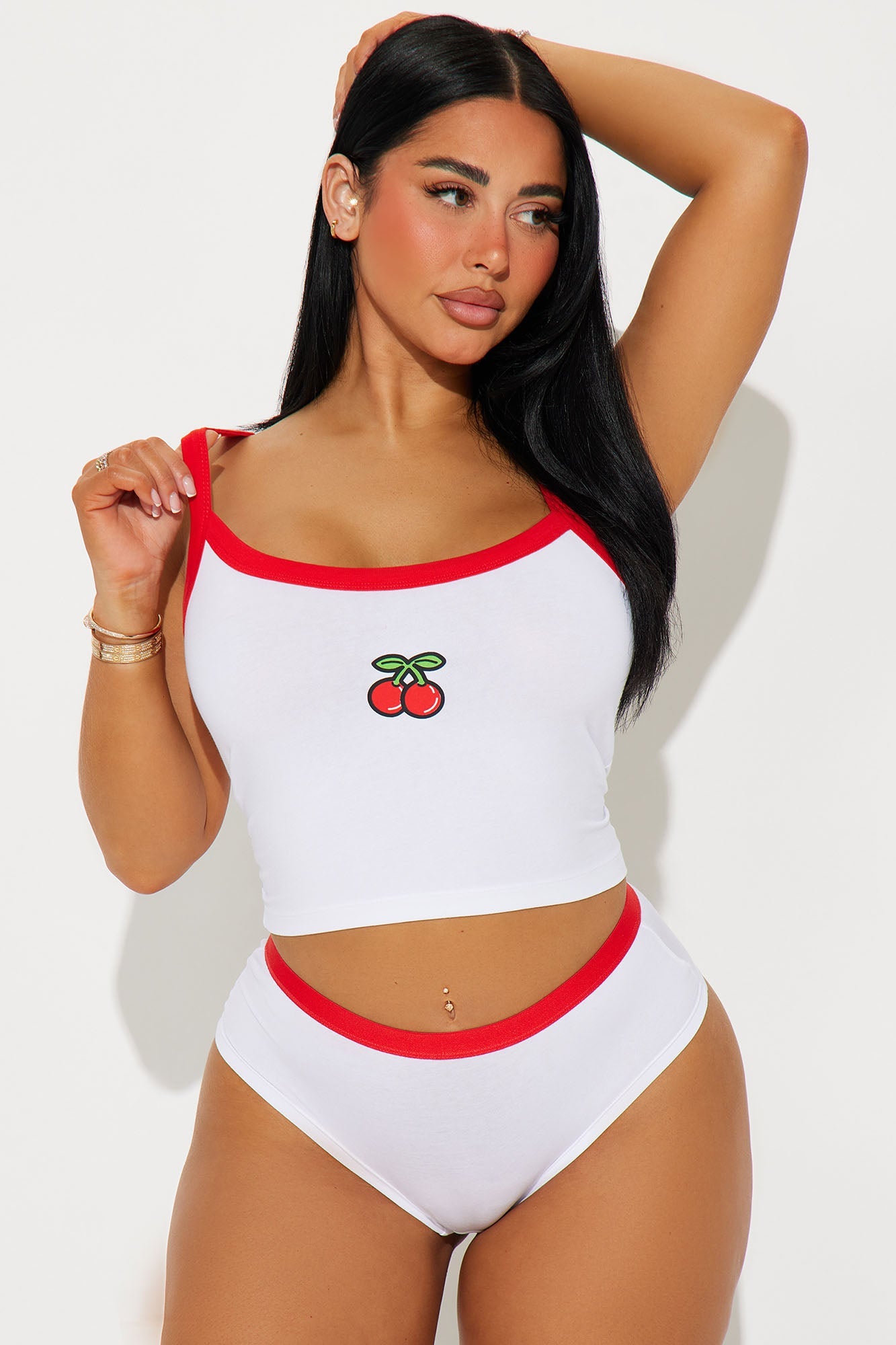Sweet And Juicy PJ Boyshort Set - White/combo