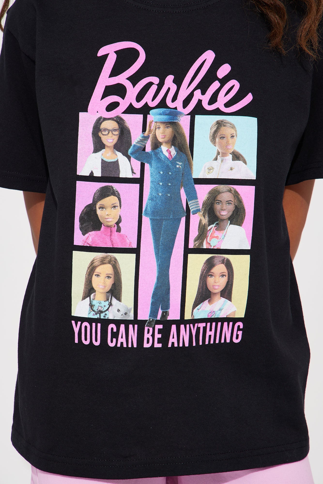 Mini Barbie You Can Be Anything Tee - Black