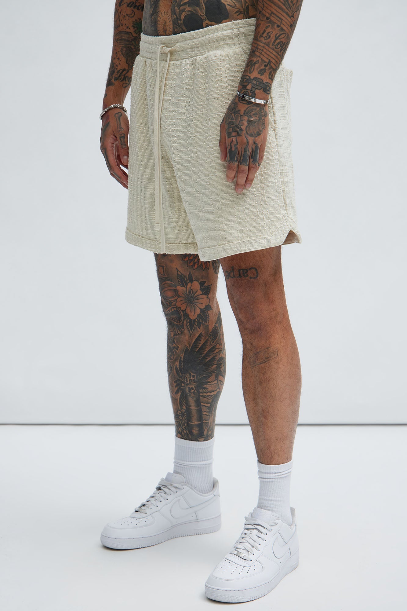 Jordan Textured Volley Shorts - Off White