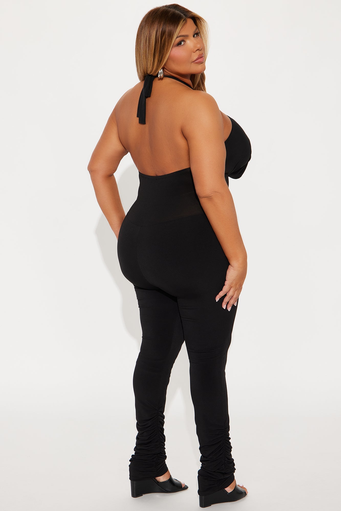 Galea Halter Stacked Jumpsuit - Black