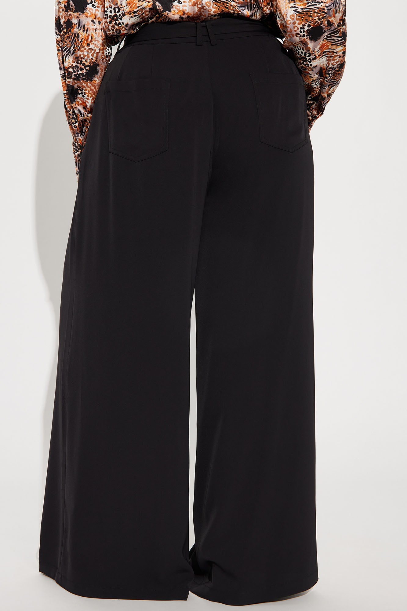 Selina Wide Leg Trouser - Black