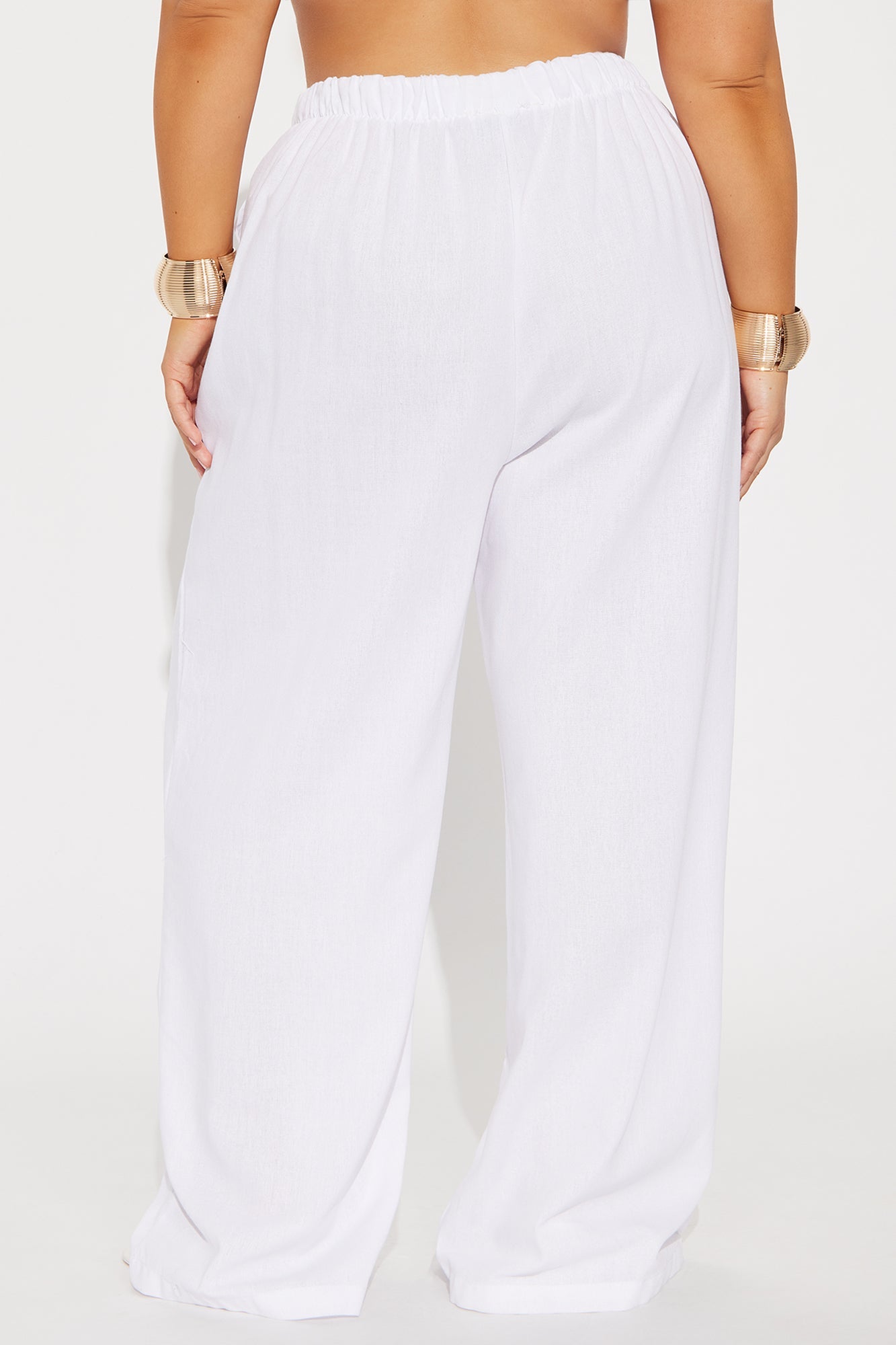 Beach Walks Linen Pant - White