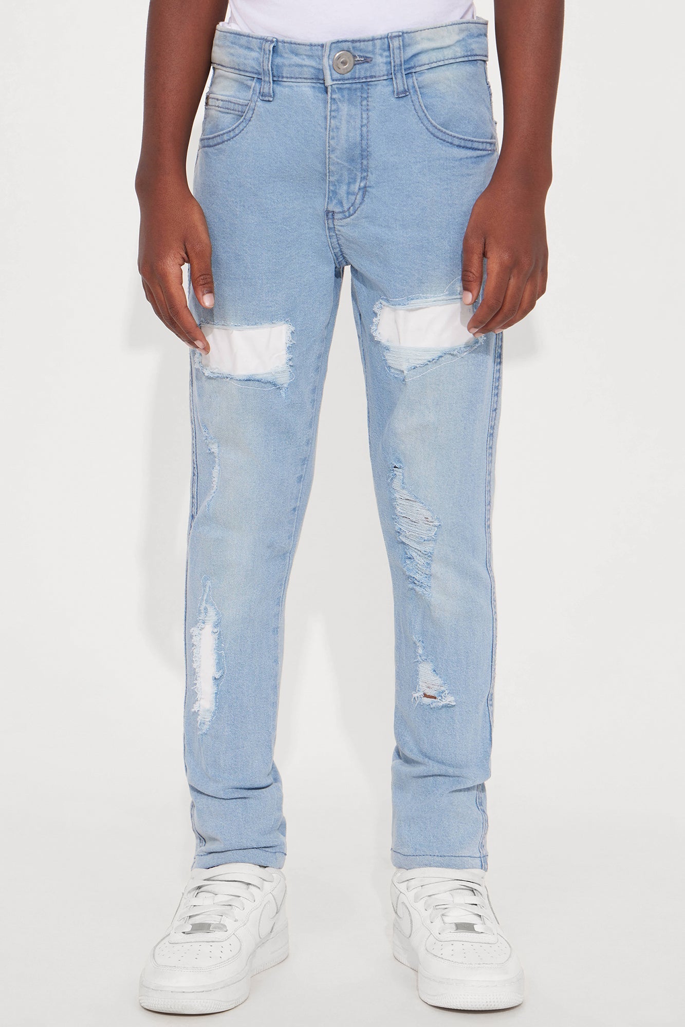 Mini Wil Rip & Repair Denim Jean - Ice Blue