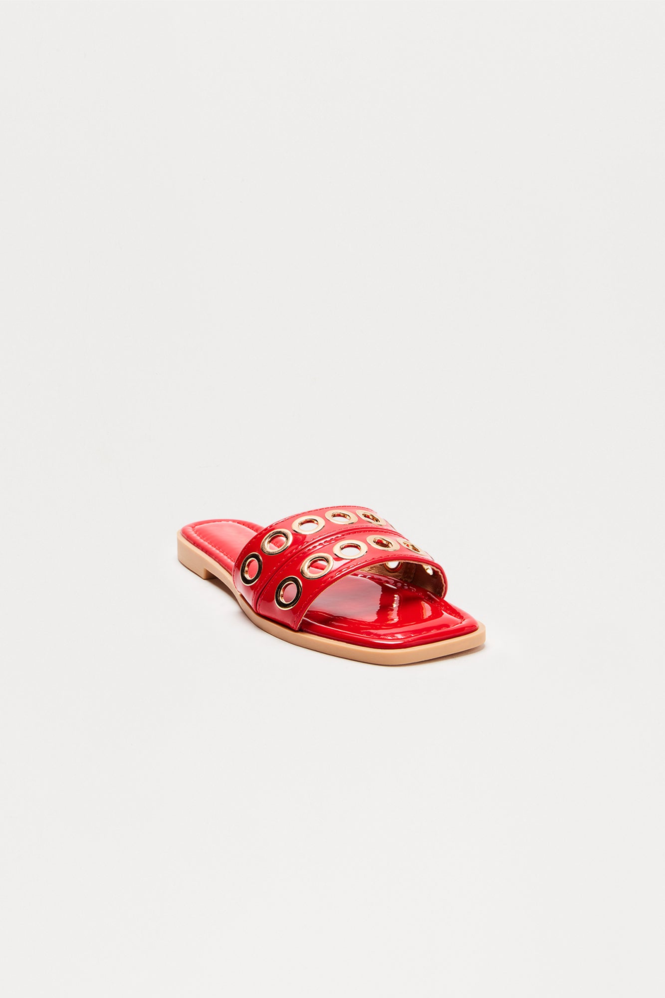 Essie Grommet Slip On Sandals - Red