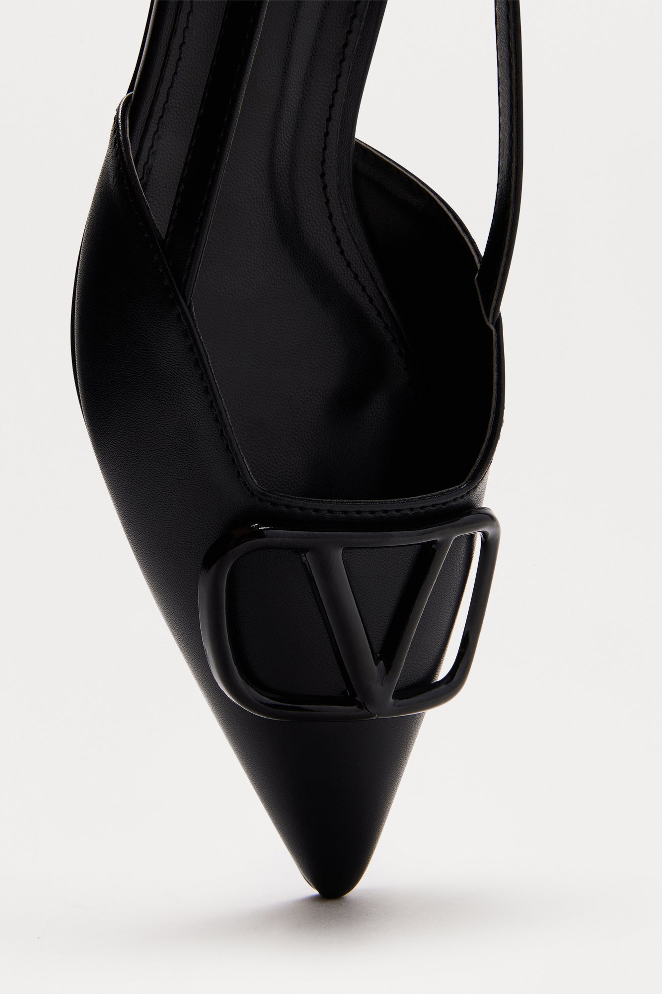 Clementine Slingback Kitten Heels - Black