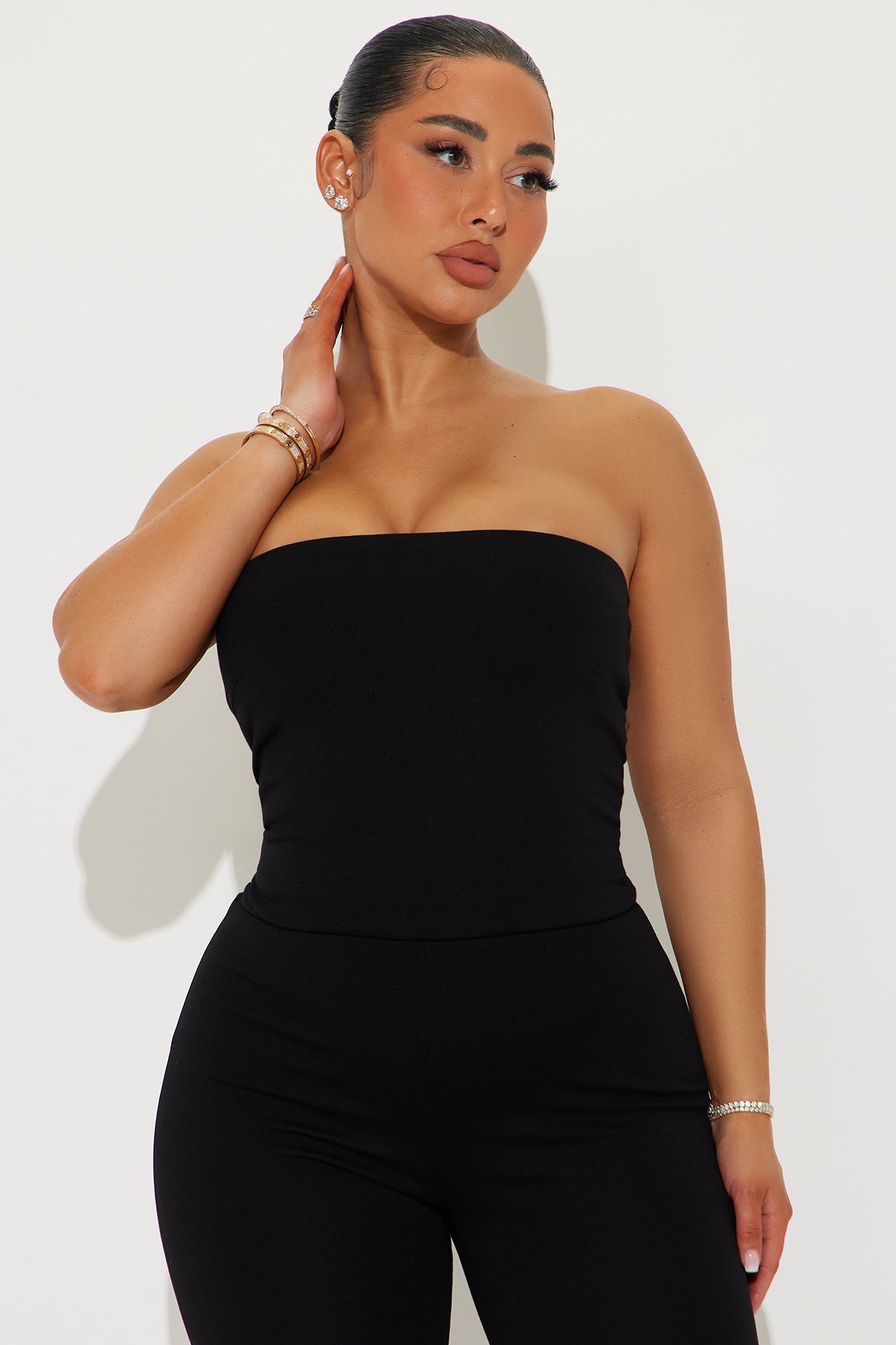 Charlotte Ruffle Capri Jumpsuit - Black